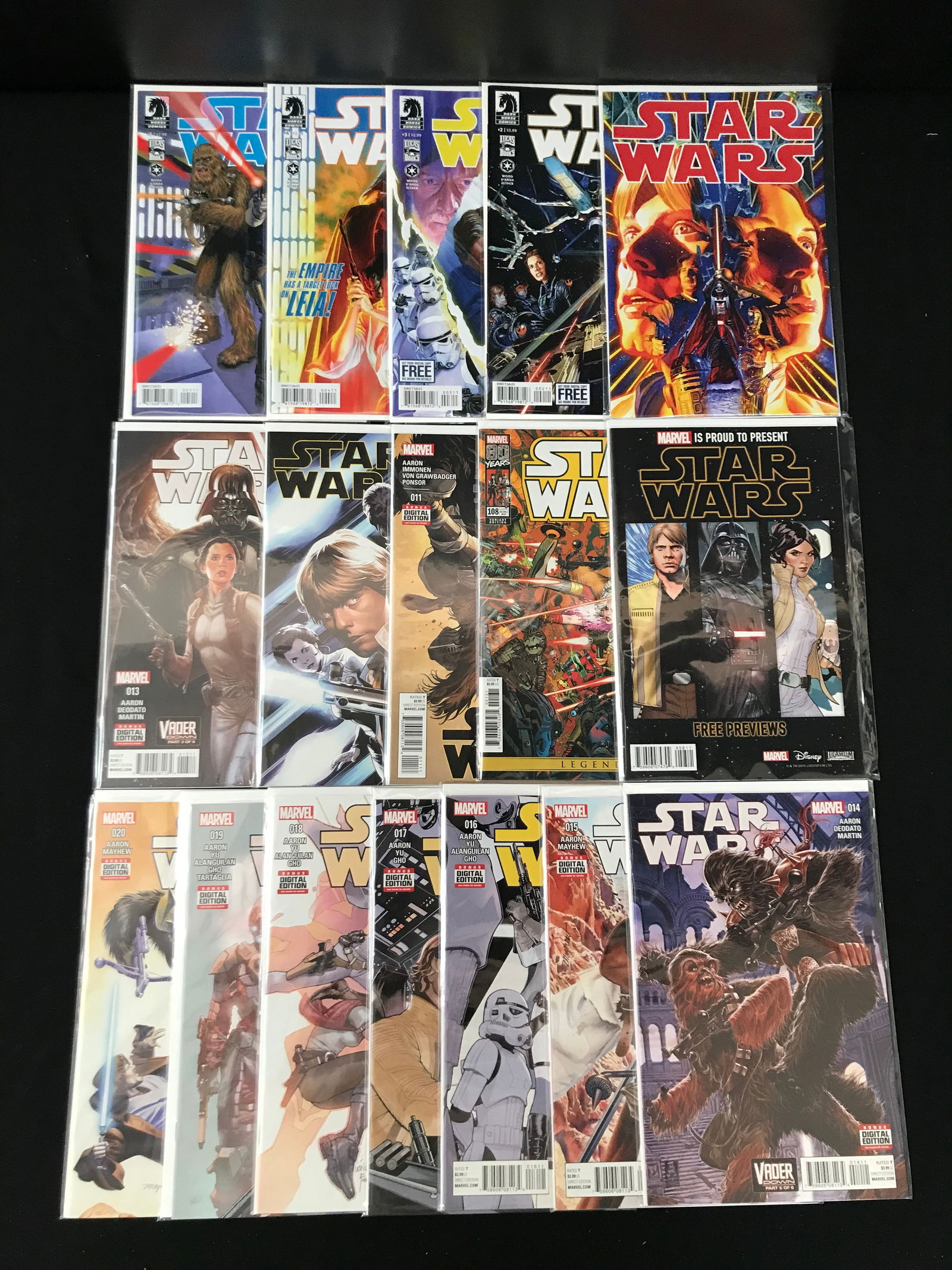 LOT OF 17 STAR WARS COMICS (MARVEL COMICS) (1 of 1)