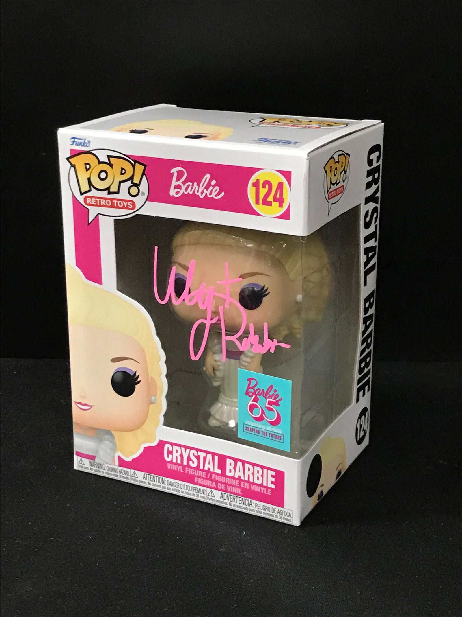 MARGOT ROBBIE SIGNED "CRYSTAL BARBIE" FUNKO POP! (KB COA): Prices are in Canadian dollars