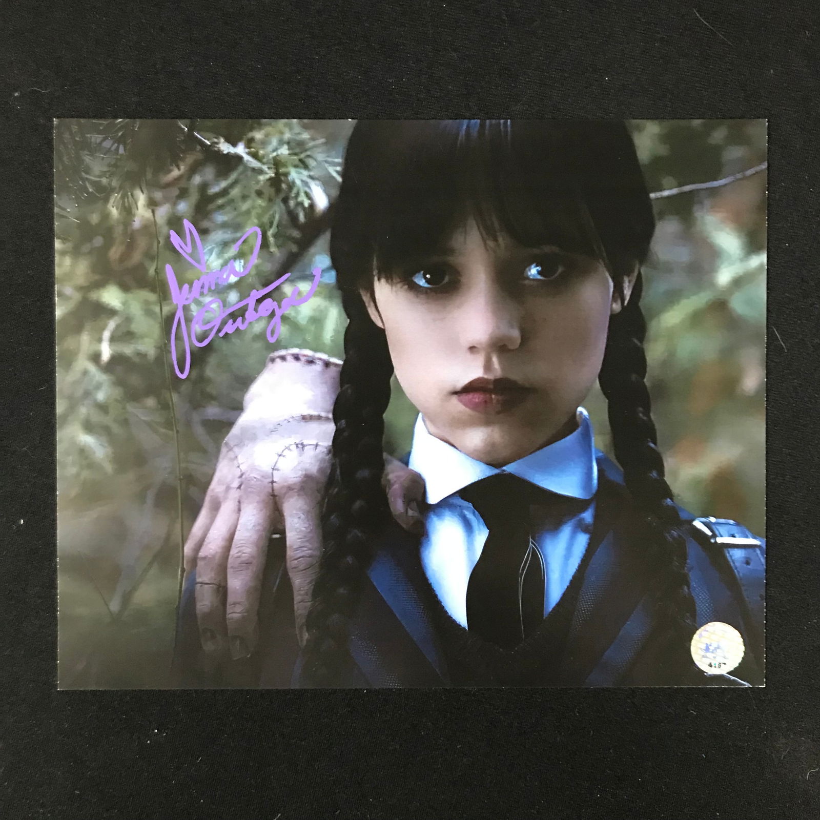 JENNA ORTEGA SIGNED "WEDNESDAY" 8X10 PHOTO (KB AUTHENTICS COA) (1 of 1)