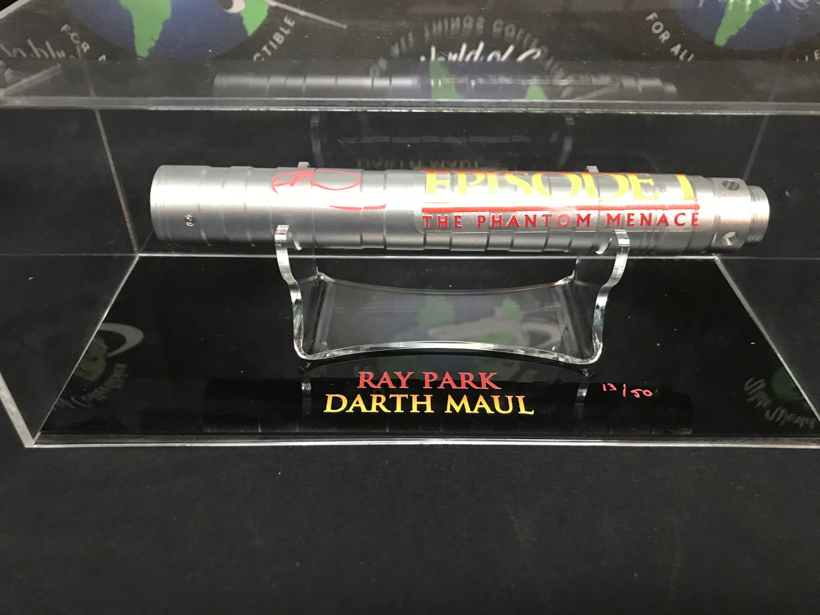 LTD. EDITION RAY PARK SIGNED LIGHT SABRE DISPLAY /50 (WWOC COA) (1 of 1)