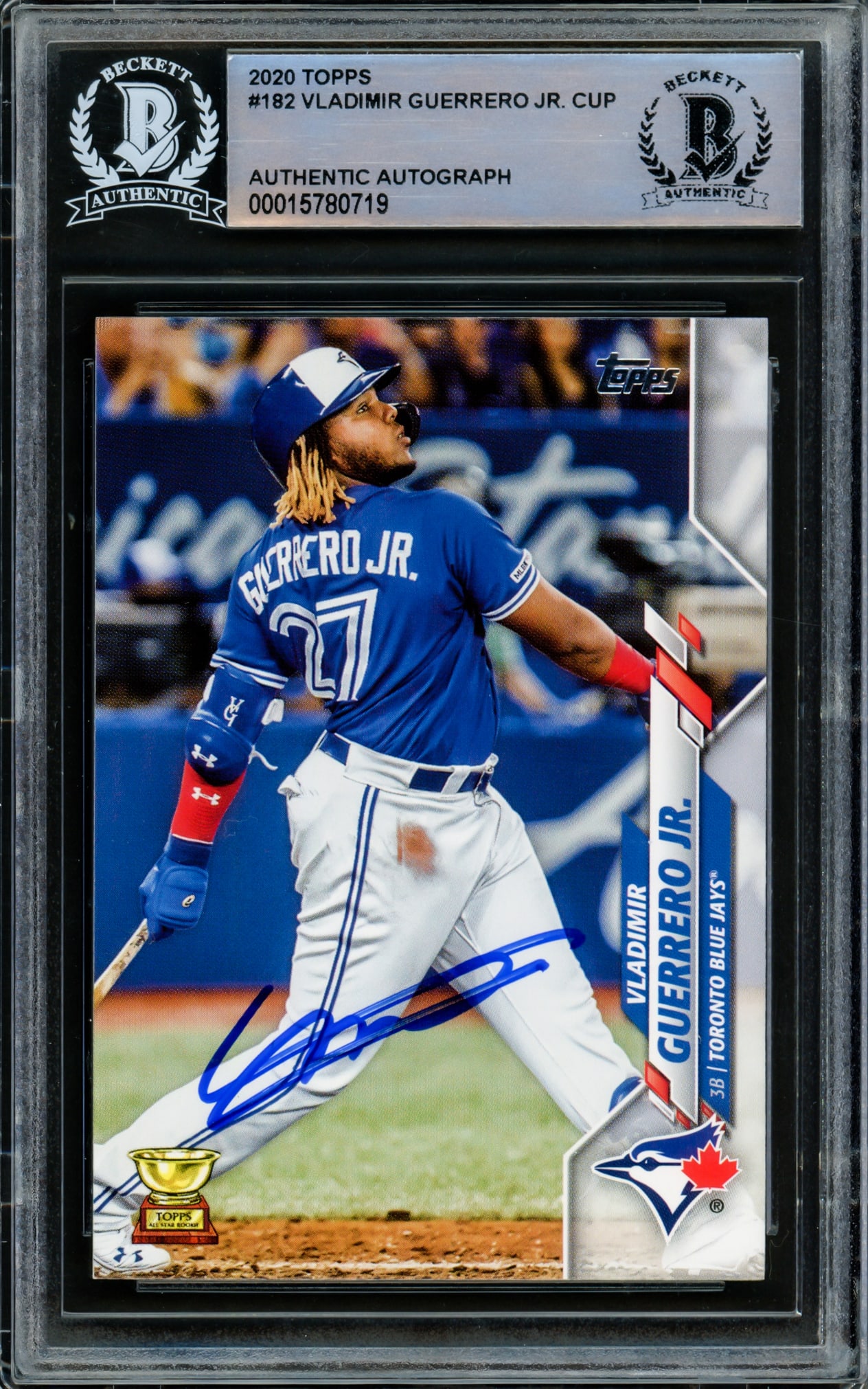 VLADIMIR GUERRERO JR SIGNED ROOKIE CARD (BECKETT COA) (1 of 1)