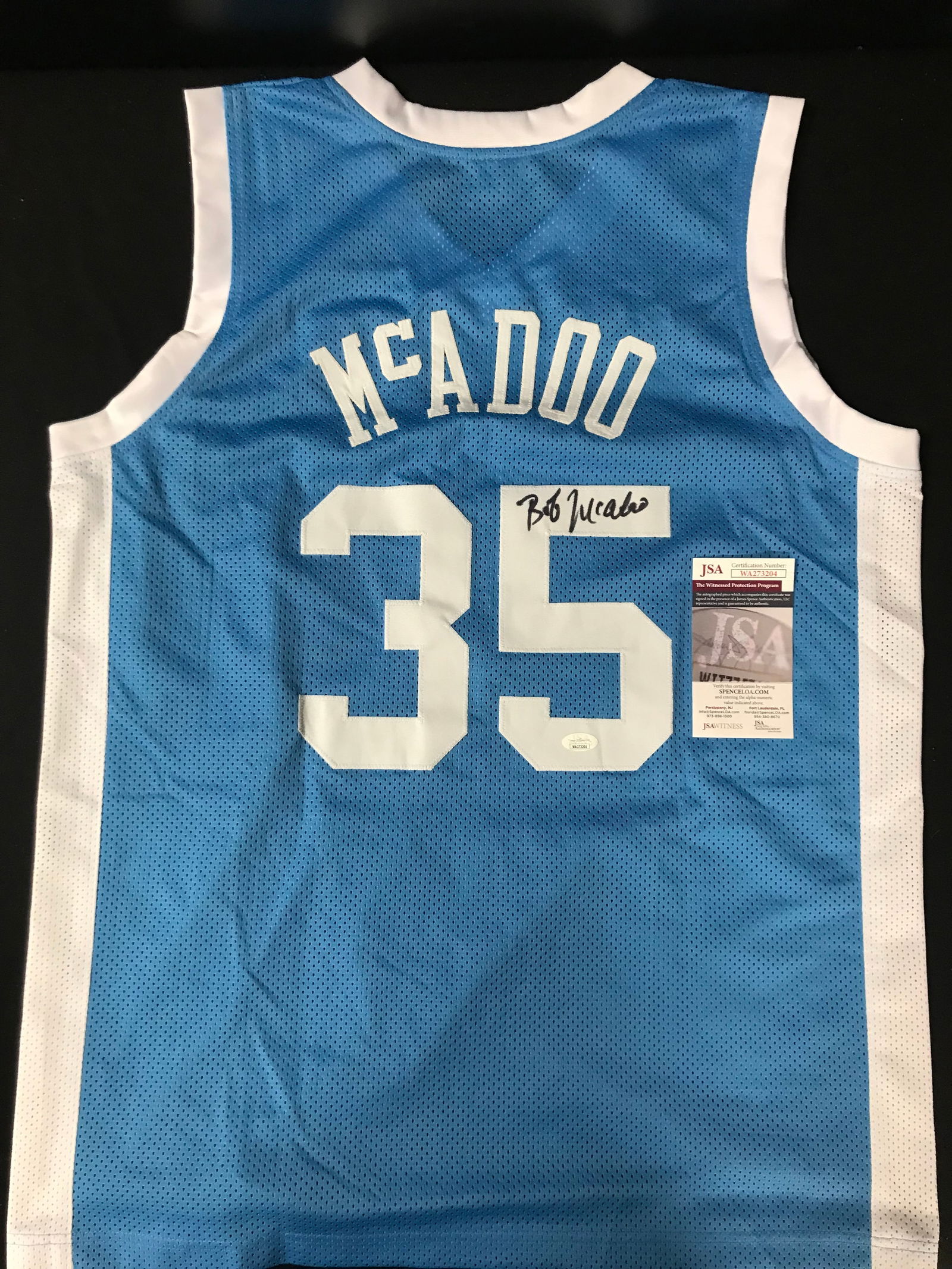 BOB MCADOO SIGNED NORTH CAROLINA BACKETBALL JERSEY JSA COA (1 of 3)