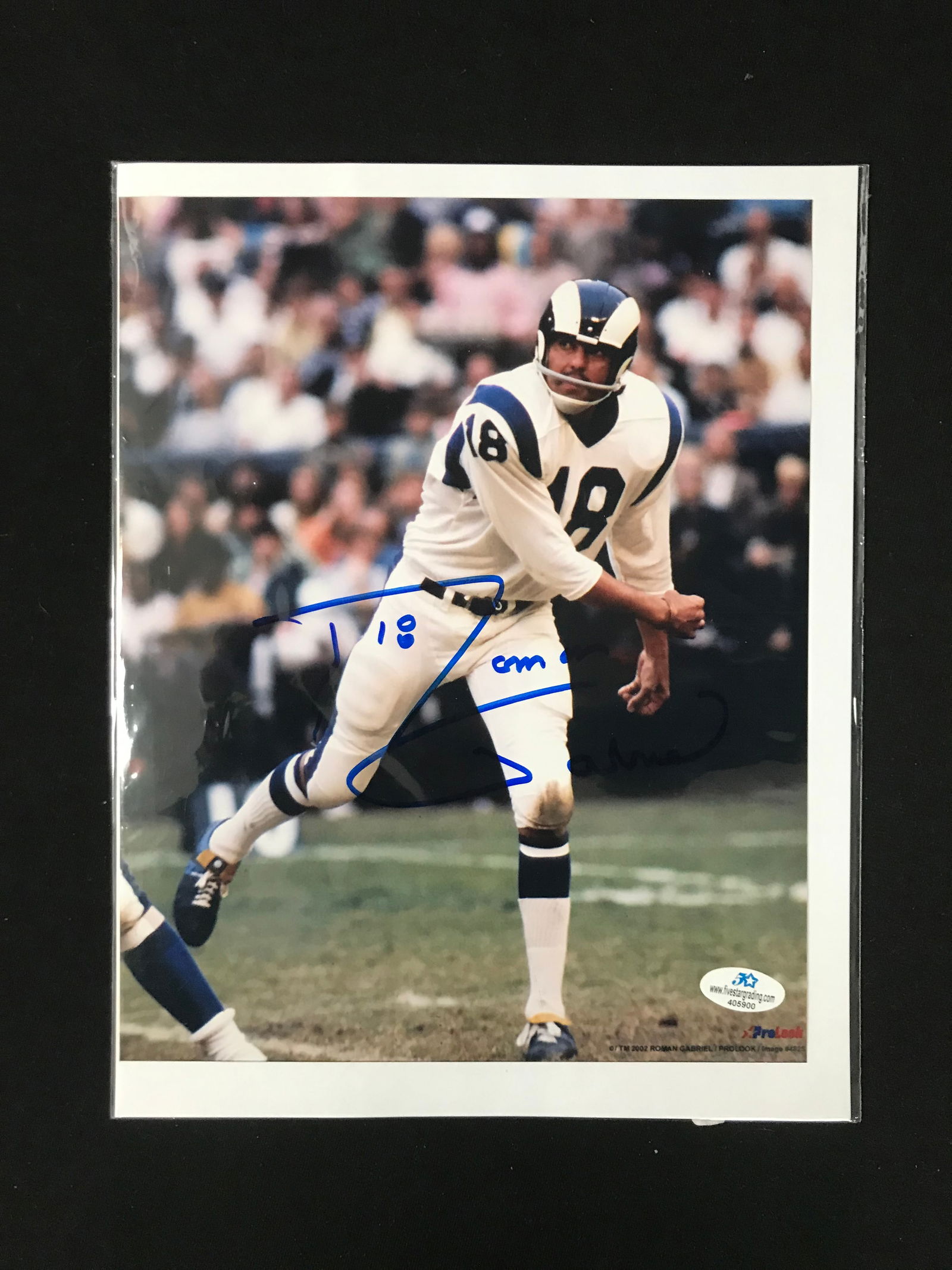 ROMAN GABRIEL SIGNED 8X10 PHOTO FIVE STAR COA (1 of 2)