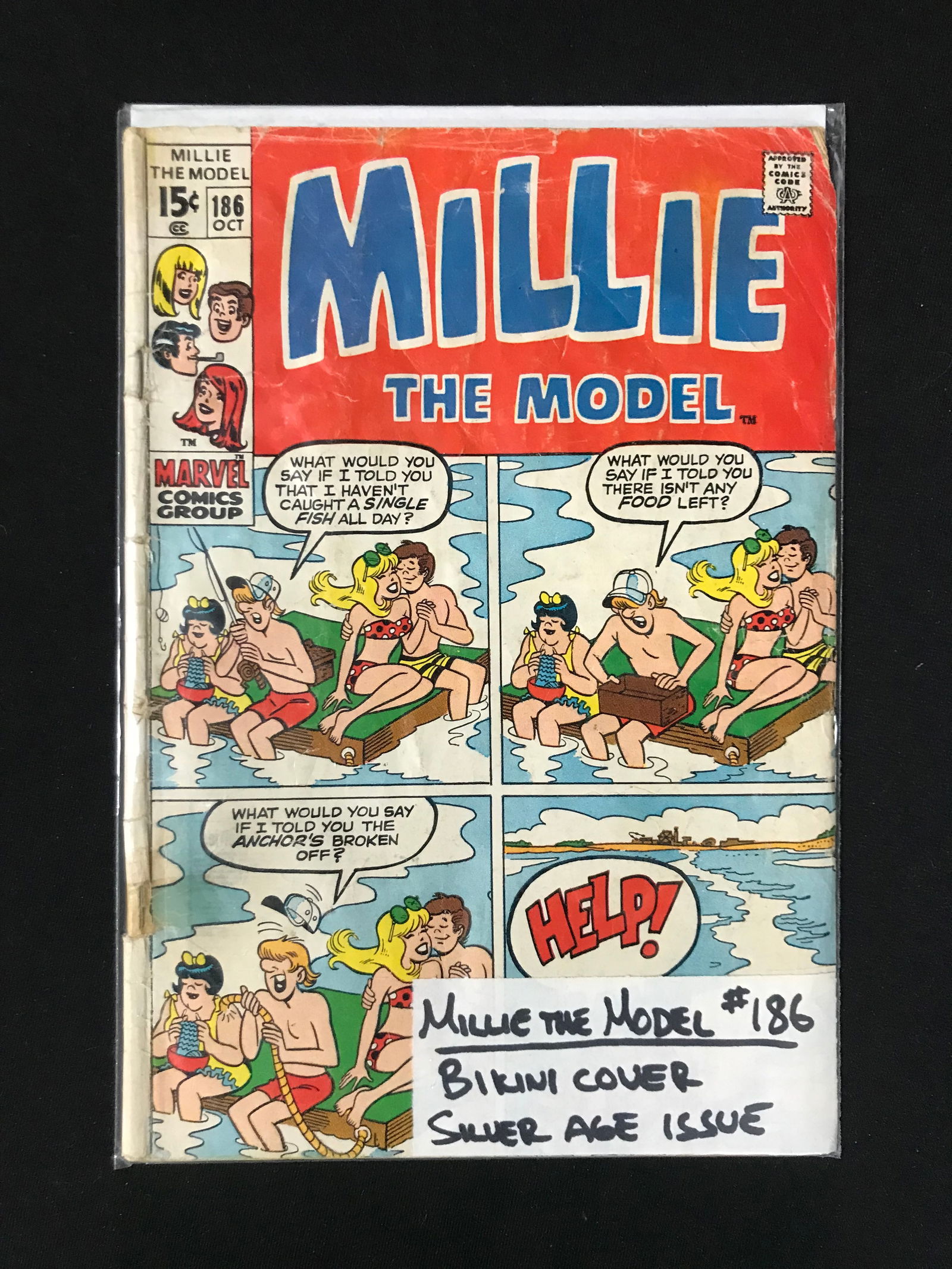 MARVEL COMICS NO.186 MILLIE THE MODEL BIKINI COVER (1 of 1)