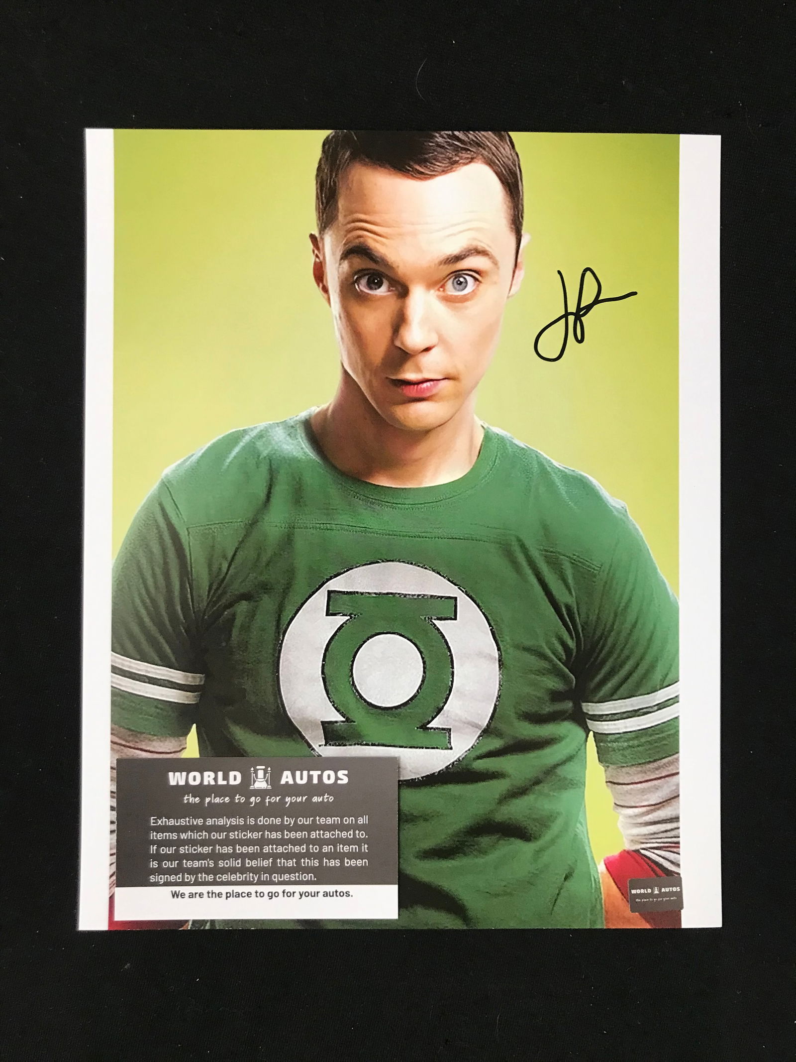 JIM PARSONS SIGNED 8X10 PHOTO WORLD AUTOS COA (1 of 1)