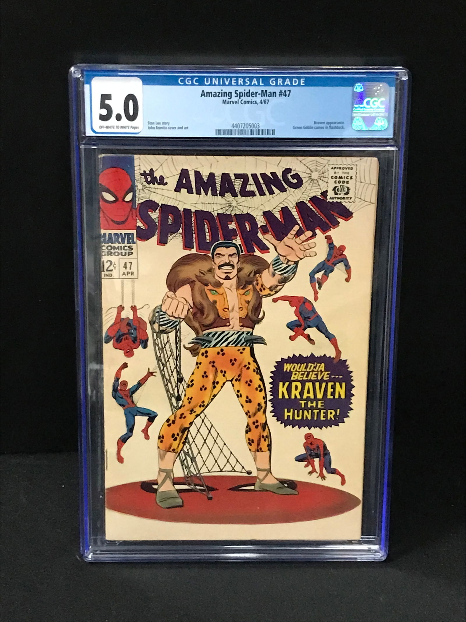 MARVEL COMICS NO.47 THE AMAZING SPIDERMAN CGC GRADED 5.0 (1 of 1)