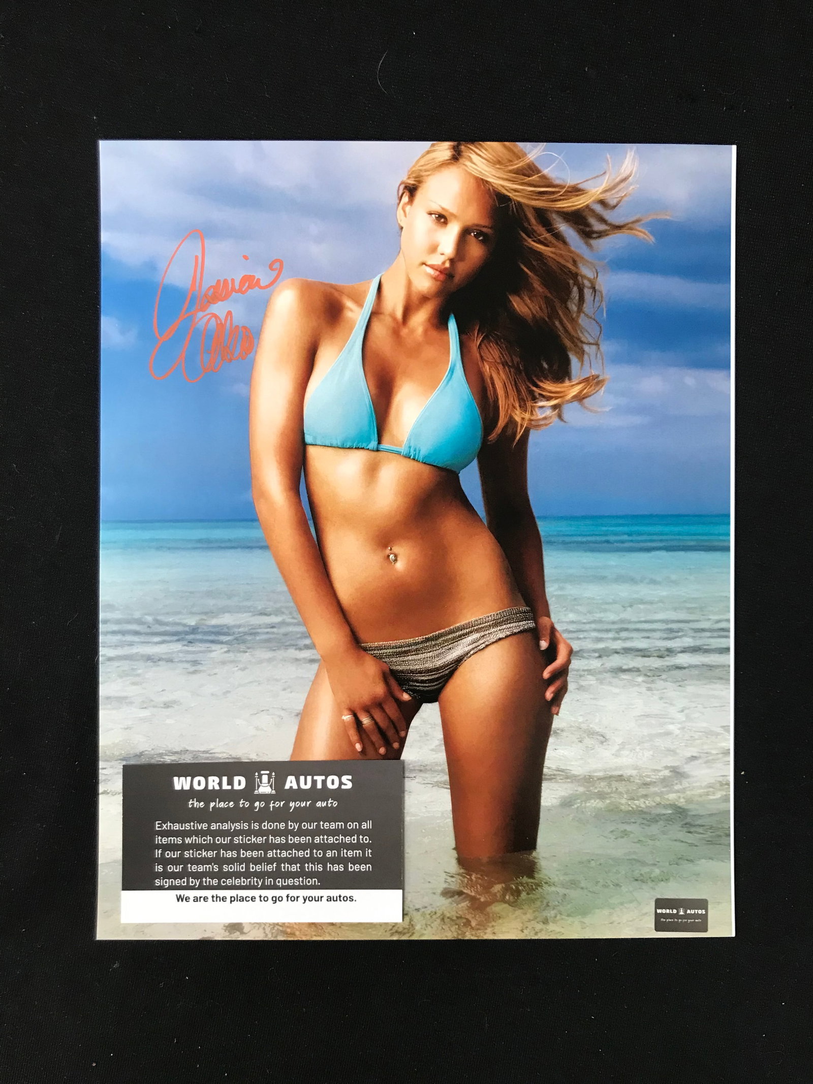 JESSICA ALBA SIGNED 8X10 PHOTO (WORLD AUTOS COA): Prices are in Canadian dollars