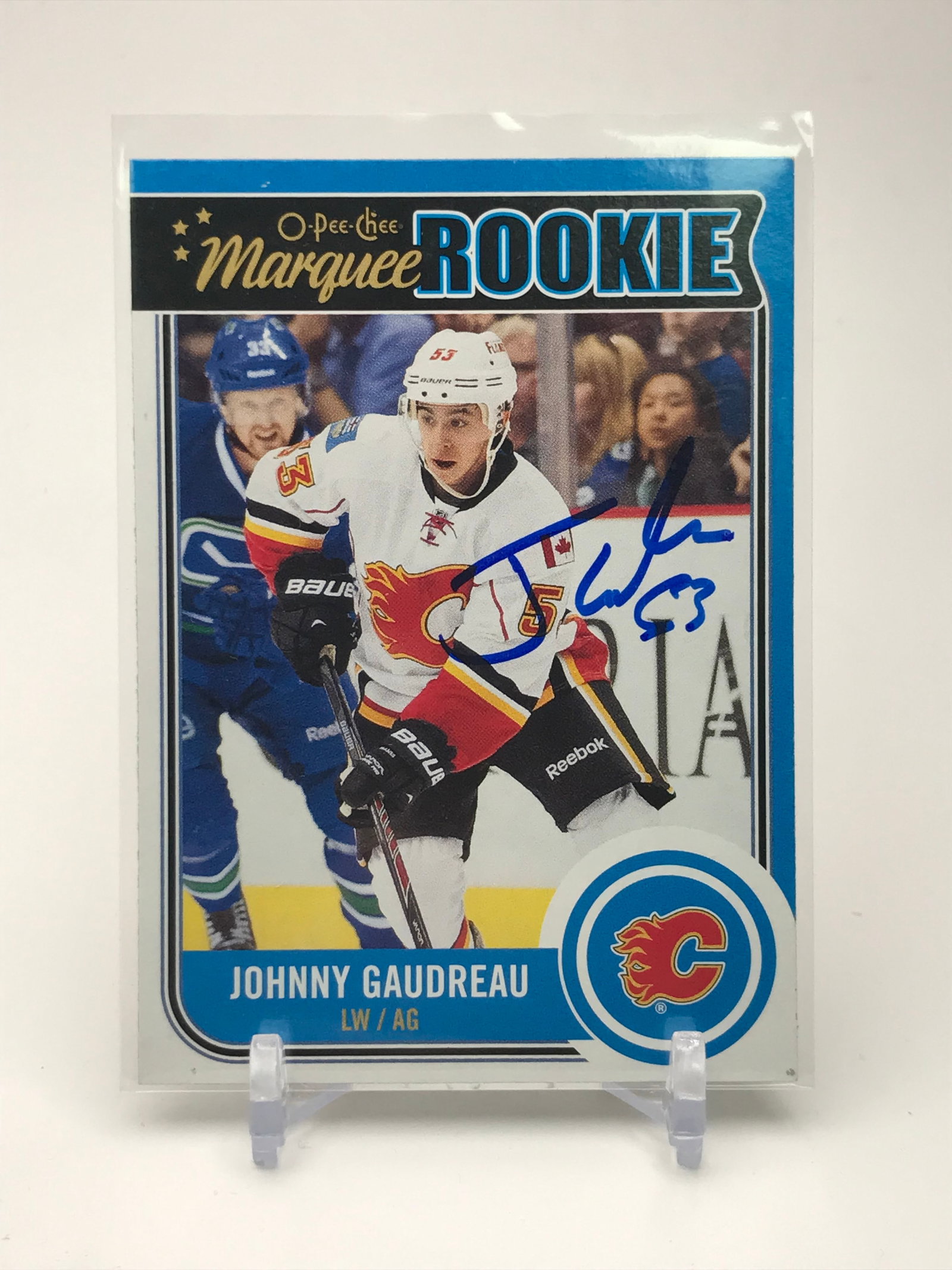 2014-15 JOHNNY GAUDREAU SIGNED OPC MARQUEE ROOKIE CARD NO. 544: Prices are in Canadian dollars
