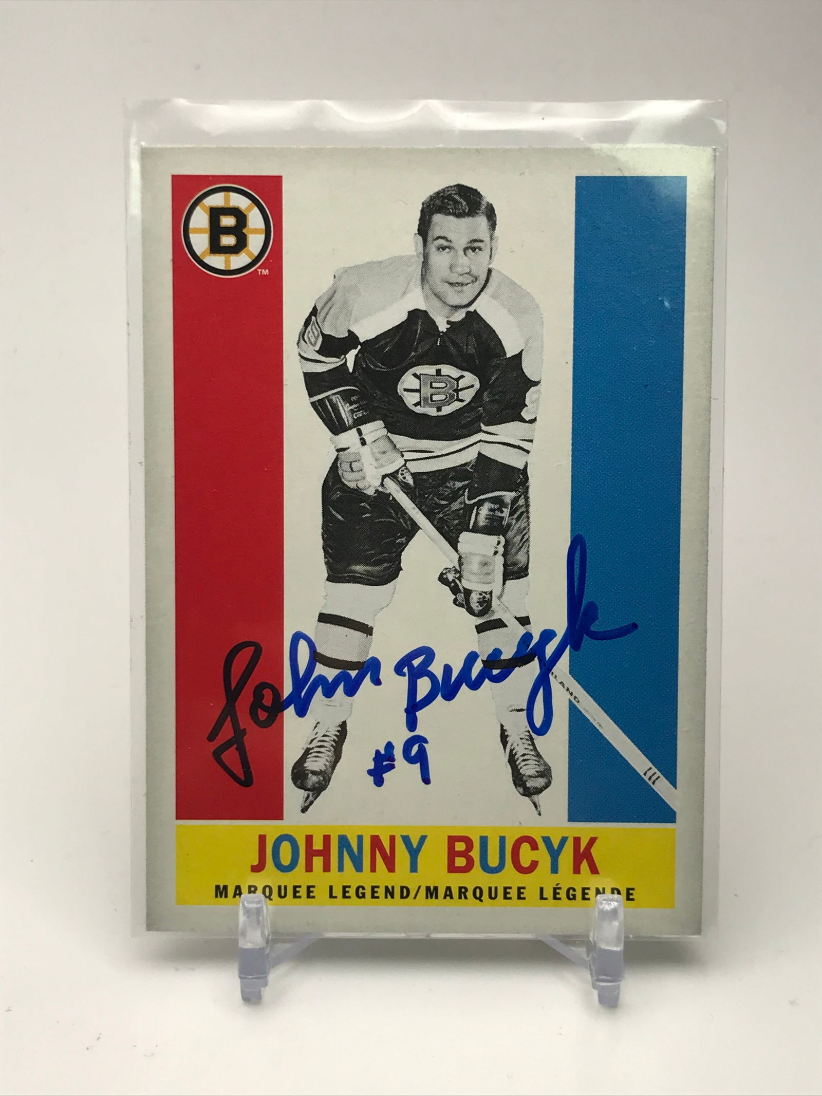 2012-13 JOHNNY BUCYK SIGNED O-PEE-CHEE MARQUEE LEGEND CARD NO. 503 (1 of 2)