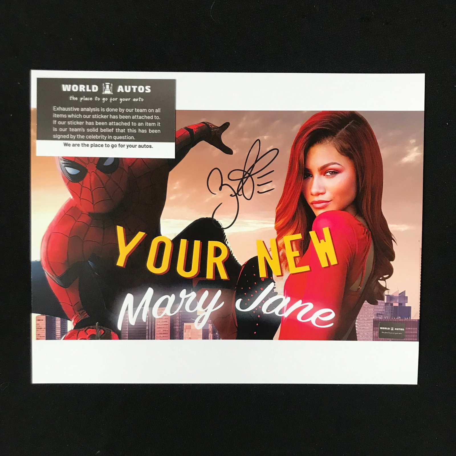 ZENDAYA SIGNED 8X10 PHOTO WORLD AUTOS COA: Prices are in Canadian dollars