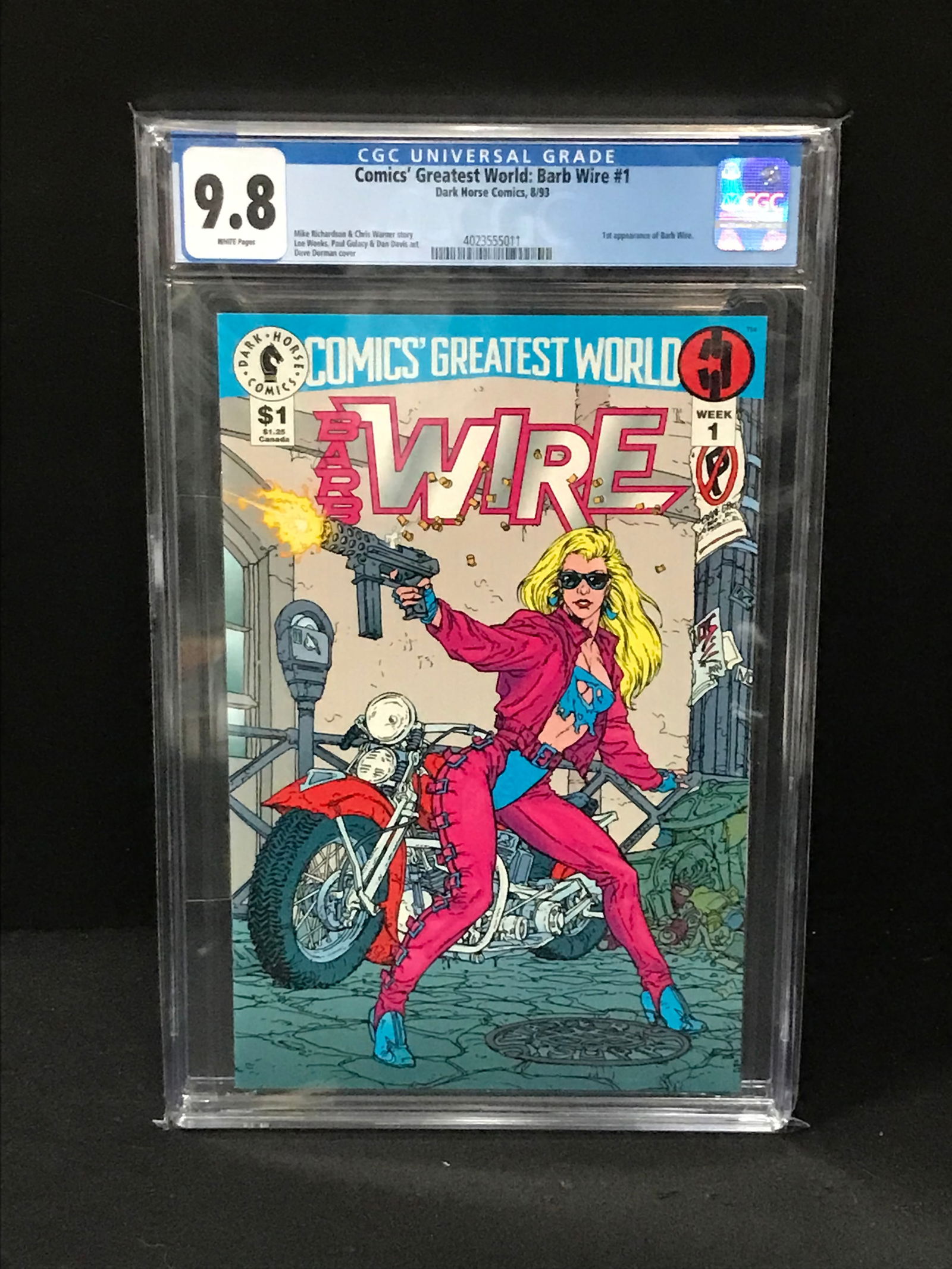 DARK HORSE COMICS NO.1 BARBWIRE CGC GRADED 9.8 (1 of 1)