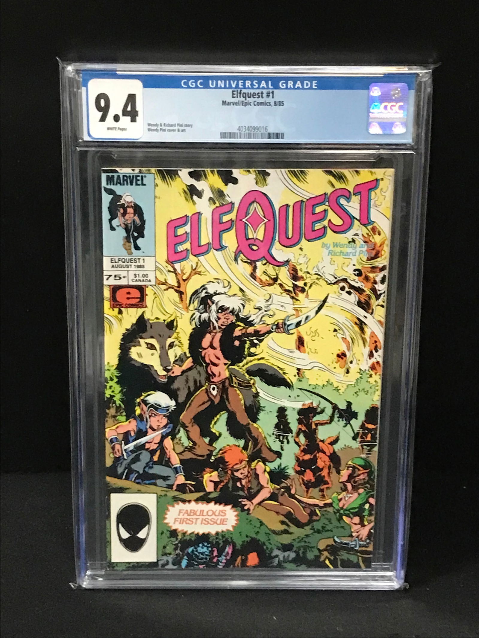 MARVEL COMICS NO.1 ELFQUEST CGC GRADED 9.4 (1 of 1)