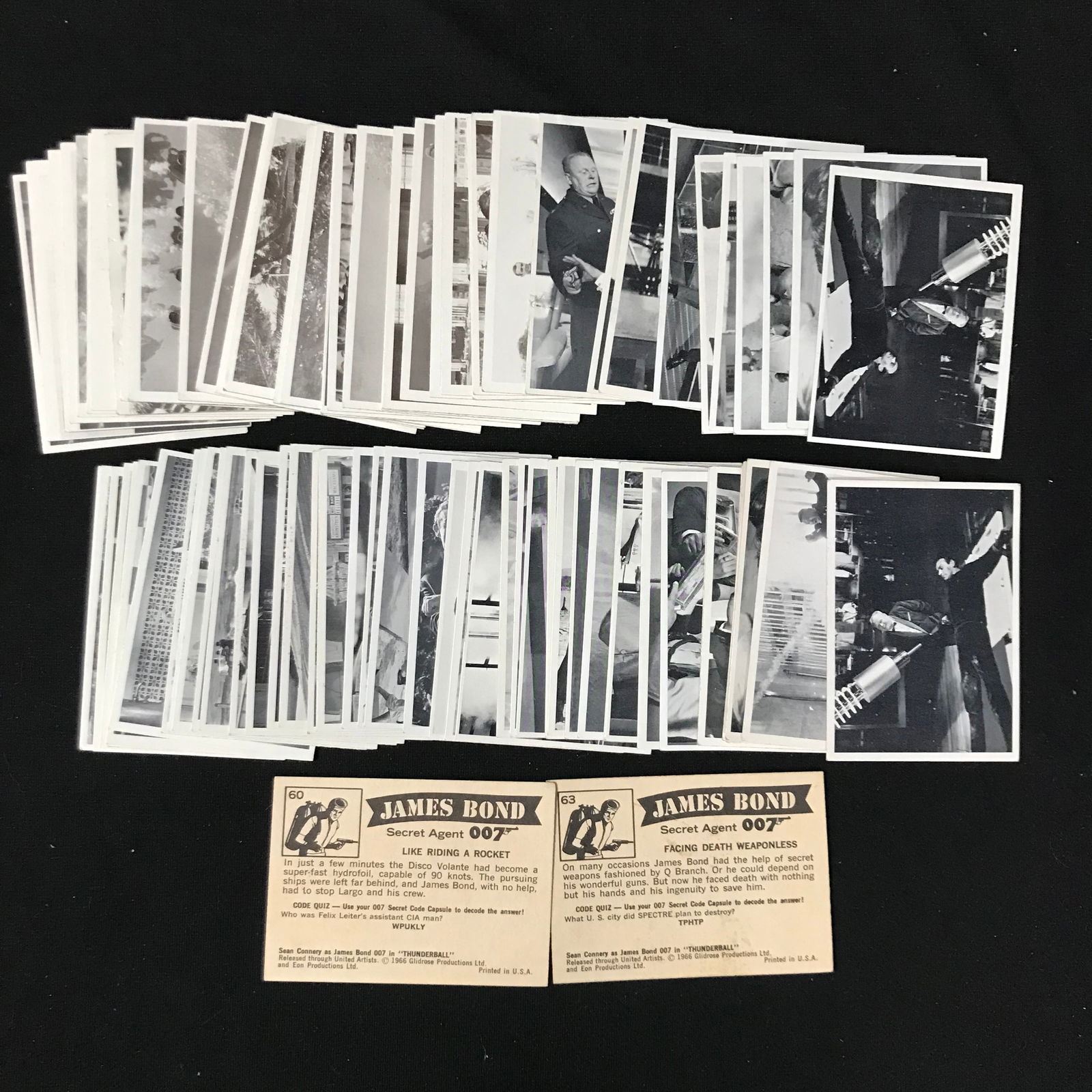 LOT OF VINTAGE JAMES BOND TRADING CARDS: Prices are in Canadian dollars