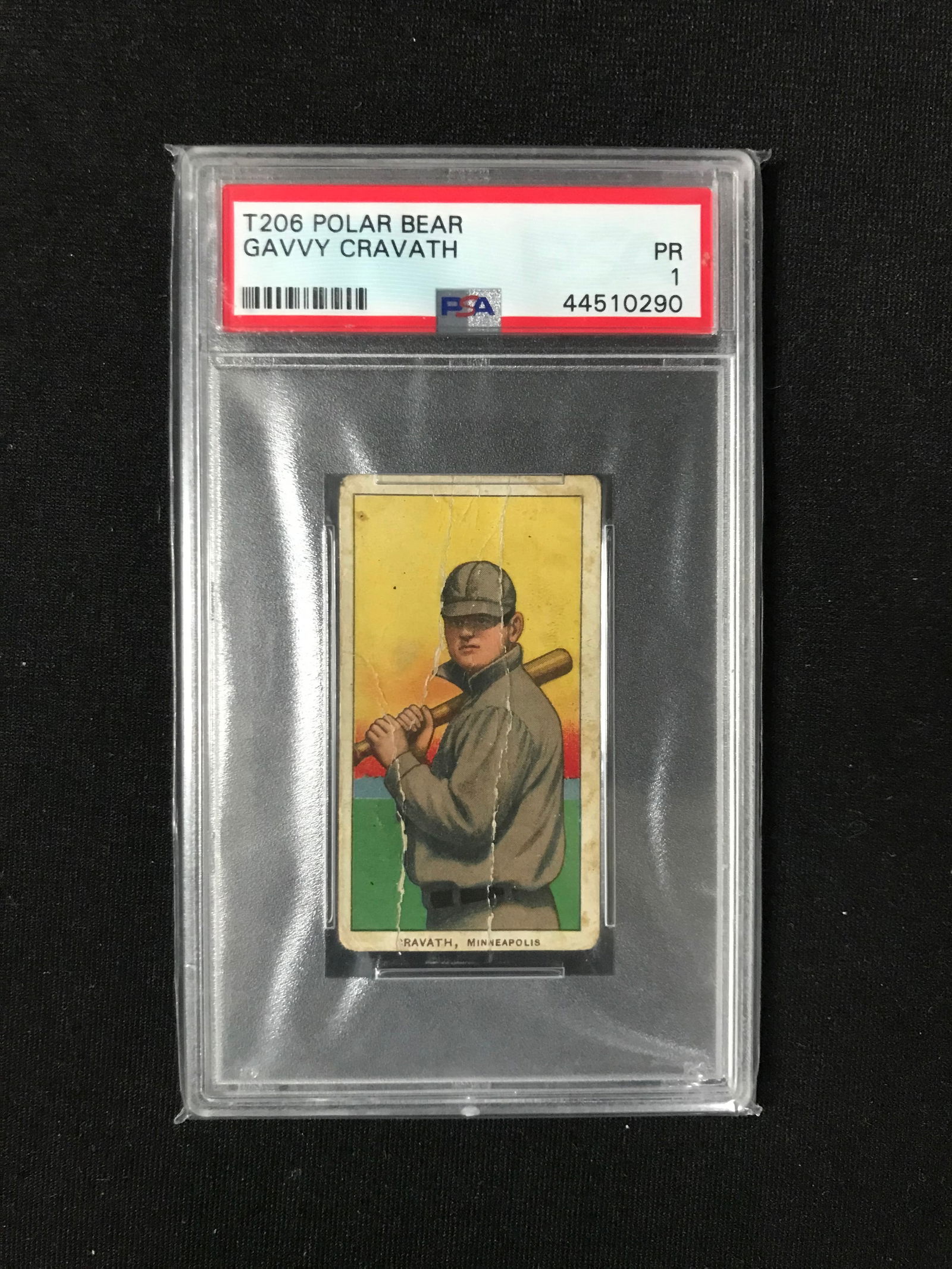 GAVVY CRAVATH T206 POLAR BEAR (PSA GRADED 1) (1 of 1)