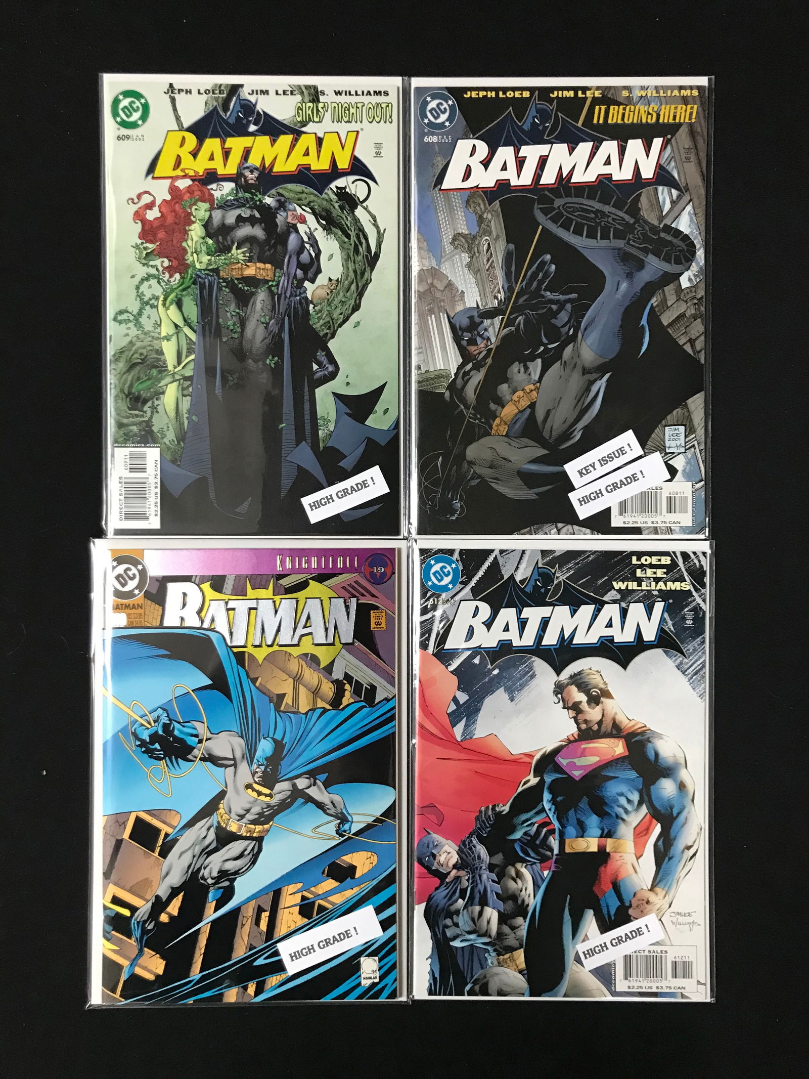 LOT OF 4 BATMAN COMICS ALL HIGH GRADE (DC COMICS) (1 of 1)