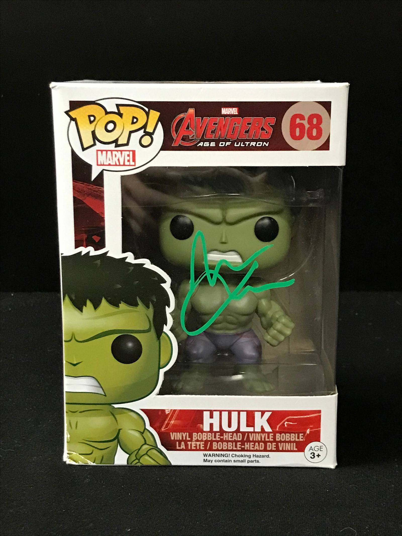 HULK FUNKO POP #68 SIGNED BY MARK RUFFALO (KB COA) (1 of 2)