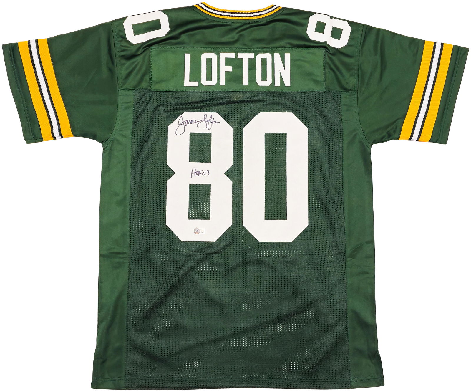 JAMES LOFTON SIGNED AND INSCRIBED GREEN BAY PACKERS JERSEY - BECKETT COA (1 of 3)
