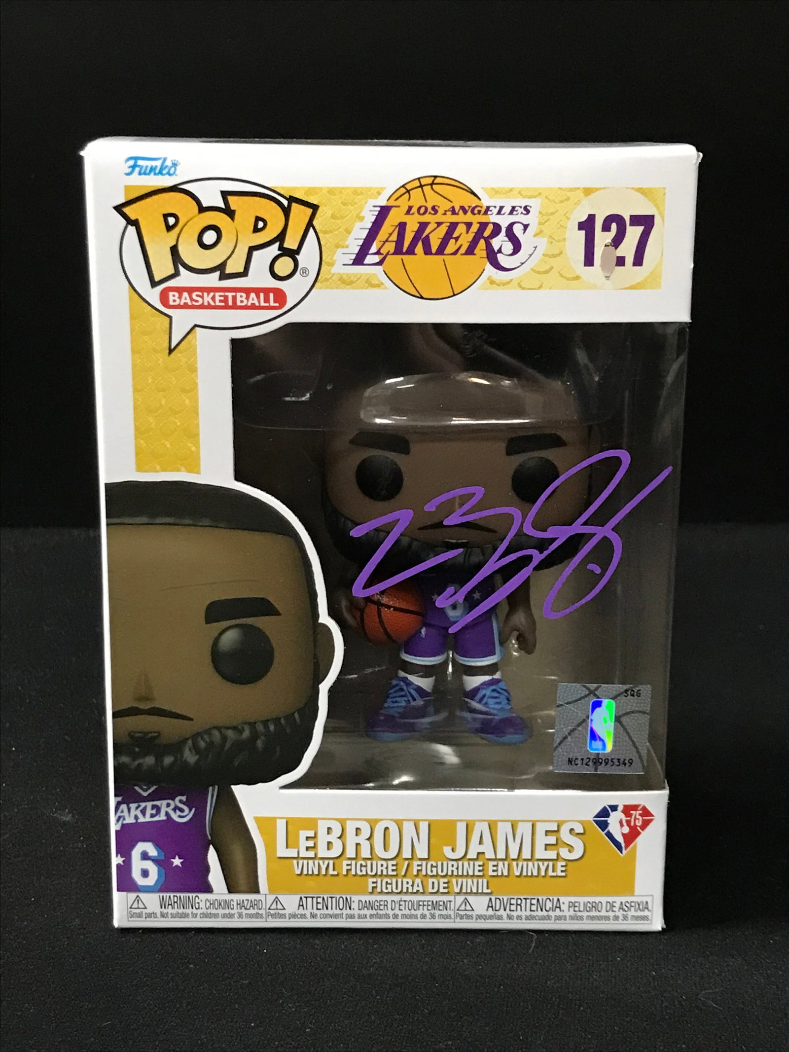 LEBRON JAMES SIGNED FUNKO POP (WORLD AUTOS COA): Prices are in Canadian dollars