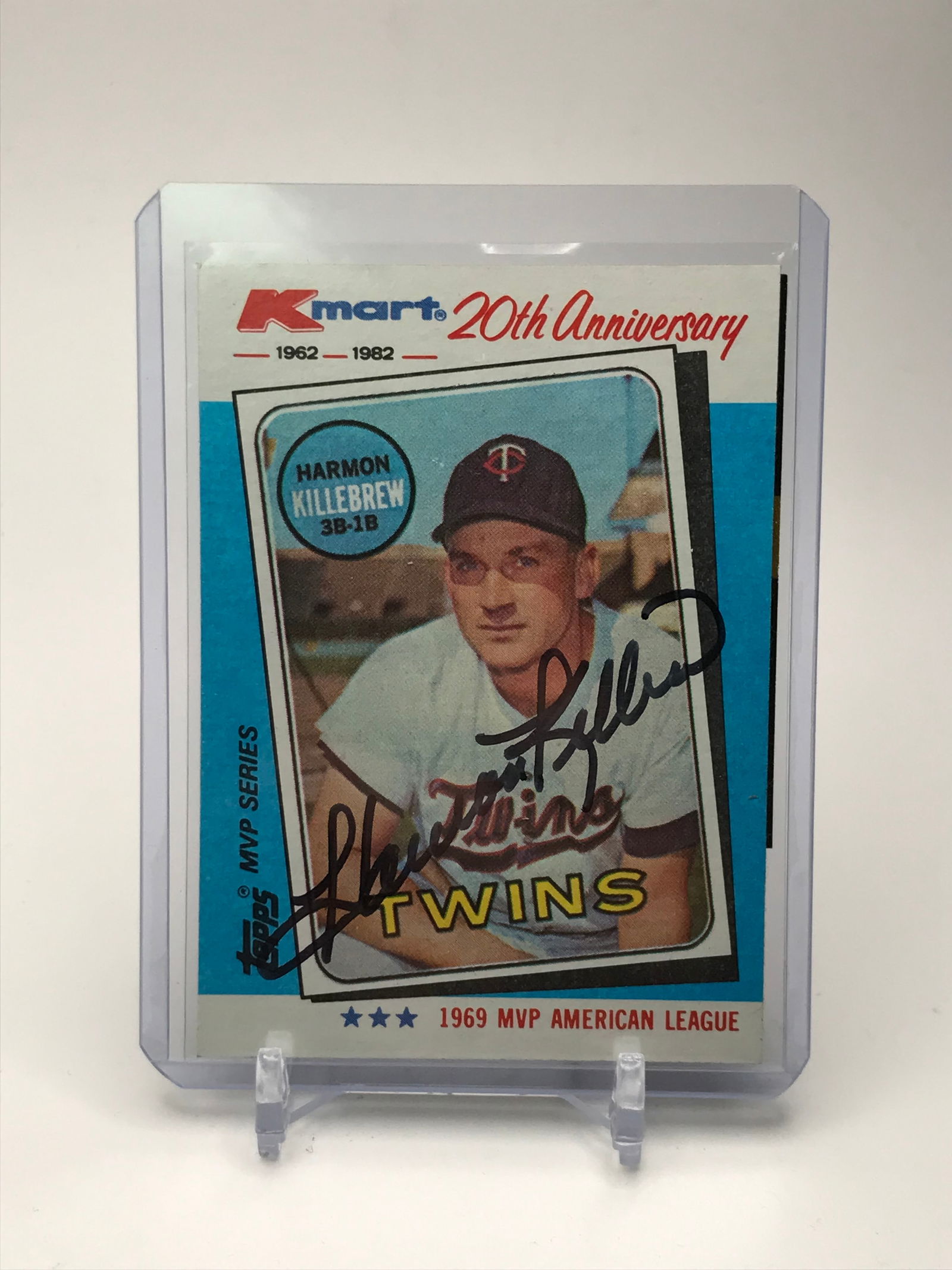 HARMON KILLEBREW SIGNED KMART 20TH ANNIVERSARY CARD - VS AUTOGRAPH AUTHENTIC COA (1 of 2)