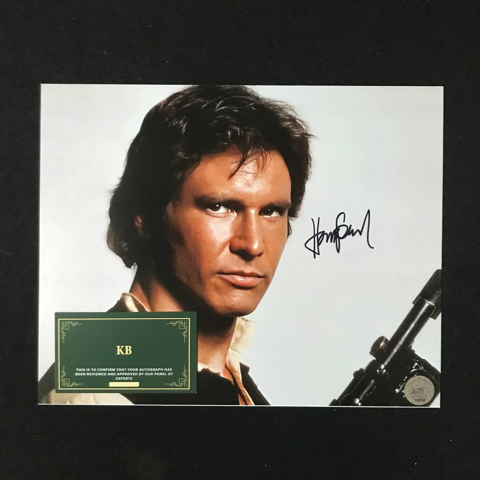 HARRISON FORD SIGNED HAN SOLO 8X10 (KB COA): Prices are in Canadian dollars