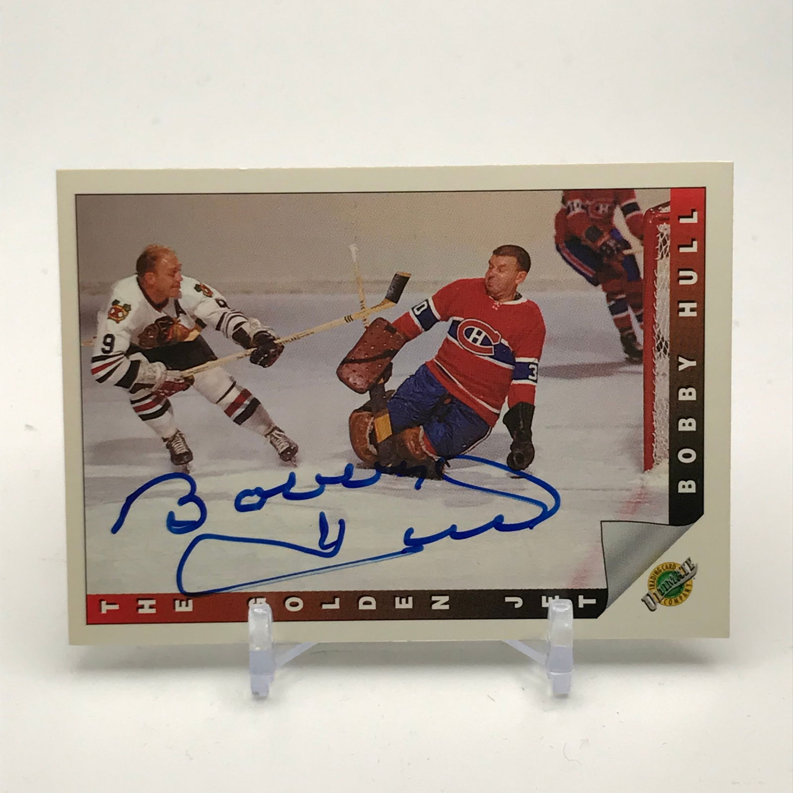 BOBBY HULL SIGNED ULTIMATE TRADING CARD (1 of 2)