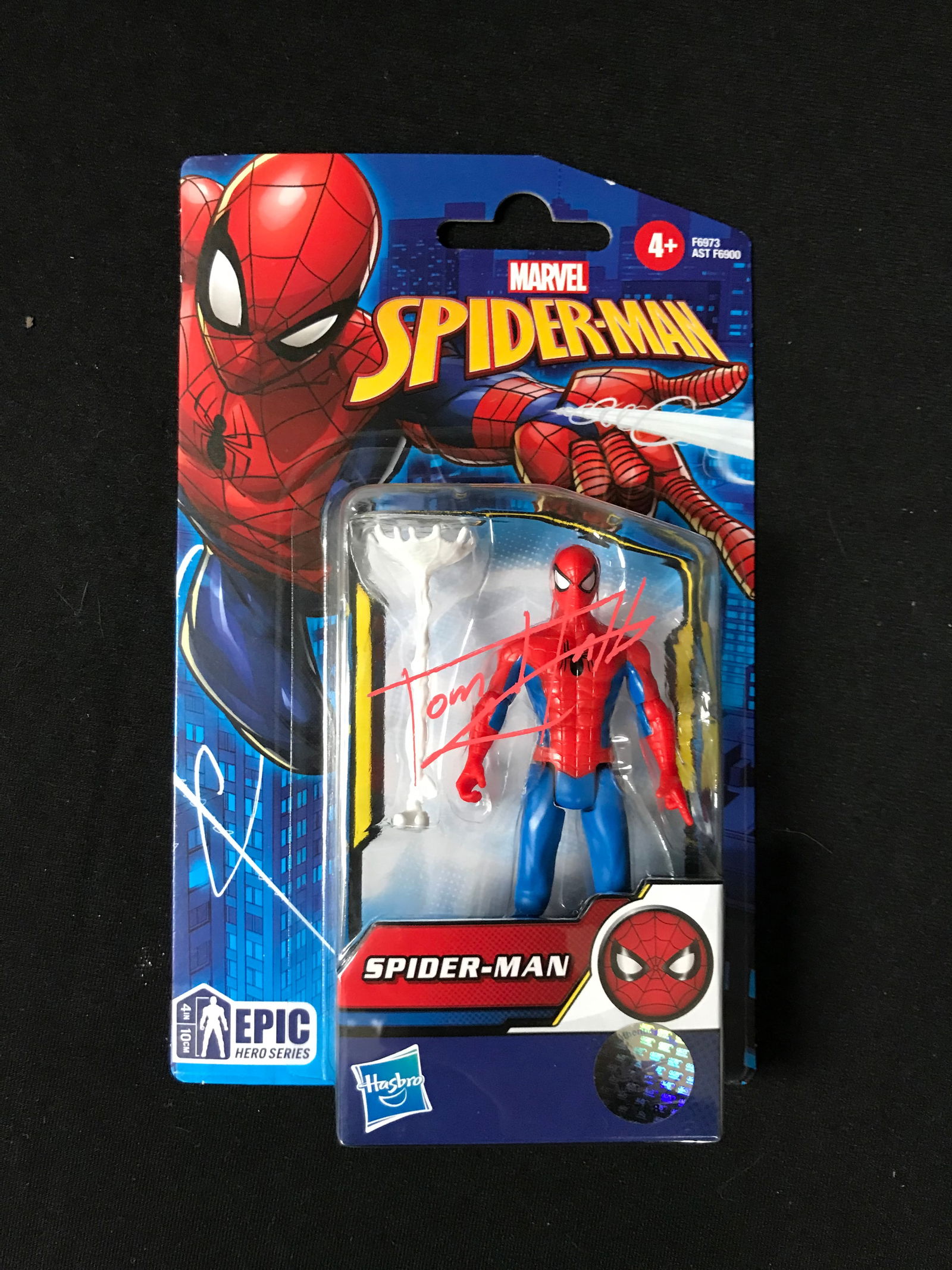 TOM HOLLAND SIGNED SPIDERMAN ACTION FIGURE (KB COA) (1 of 1)