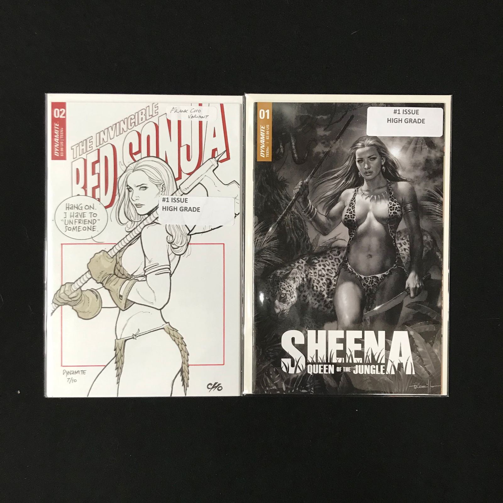 2 COMICS - RED SONJA #1 AND SHEENA QUEEN OF THE JUNGLE #1 (DYNAMITE COMICS) (1 of 1)