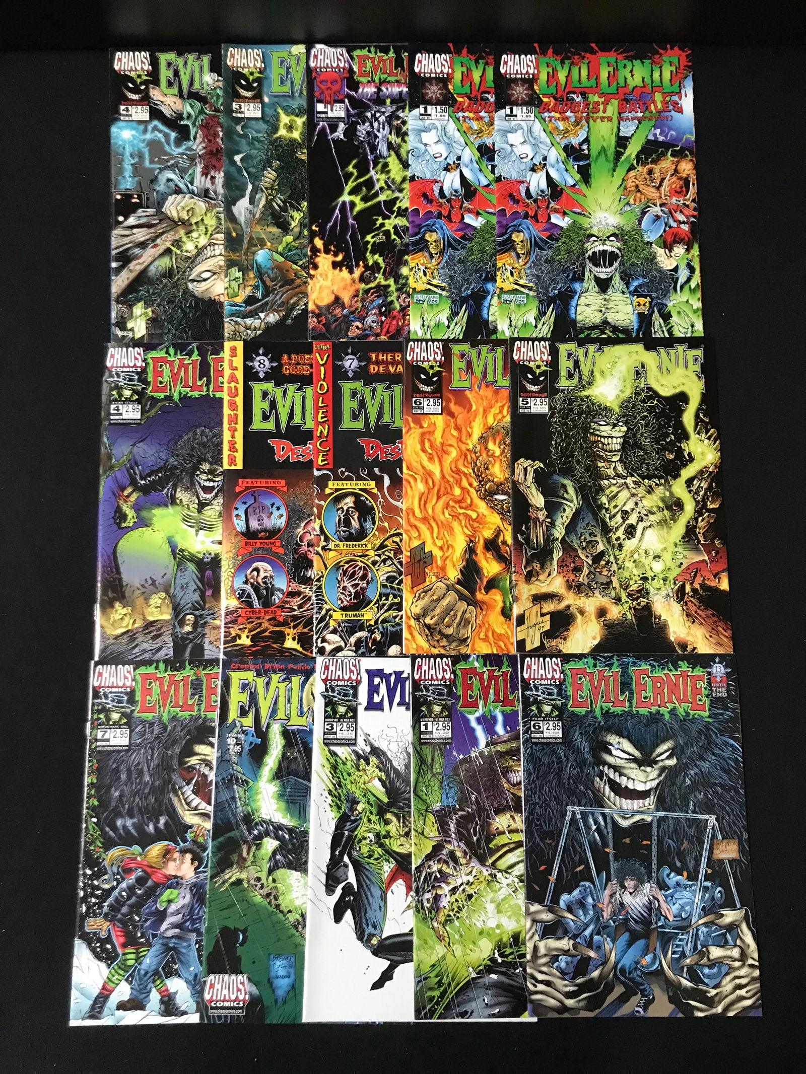 LOT OF 16 EVIL ERNIE COMICS (CHAOS COMICS) (1 of 1)