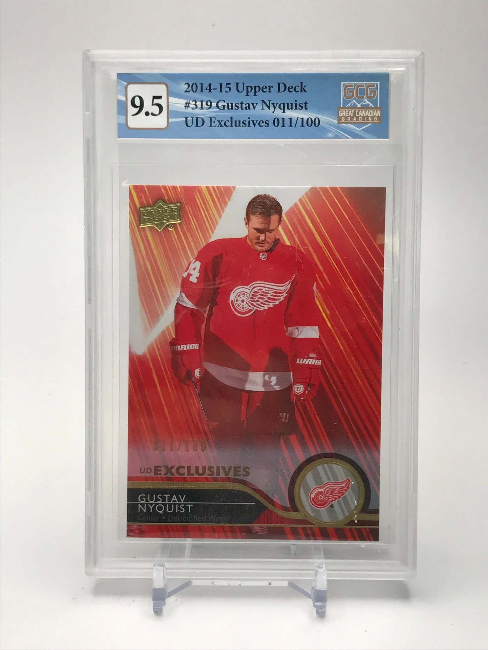 2014-15 GUSTAV NYQVIST UPPER DECK EXCLUSIVES 11/100 (GCG GRADED 9.5): Prices are in Canadian dollars