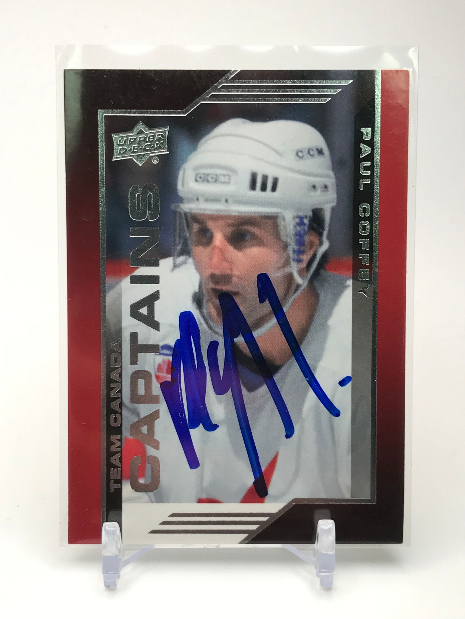 2013 PAUL COFFEY SIGNED UPPER DECK TEAM CANADA CARD NO. C6 (1 of 2)