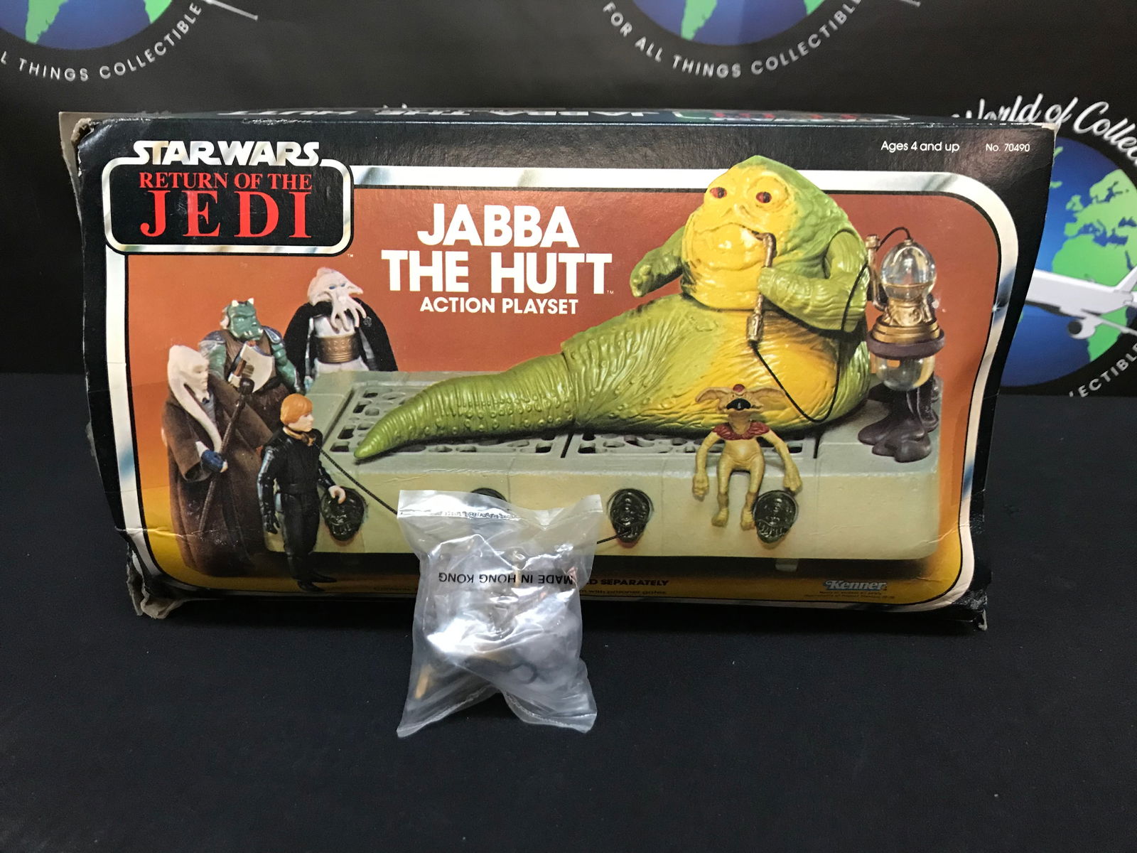 COMPLETE IN BOX VINTAGE STAR WARS RETURN OF THE JEDI  JABBA THE HUTT PLAYSET WITH EXTRA ACCESORIES (1 of 3)