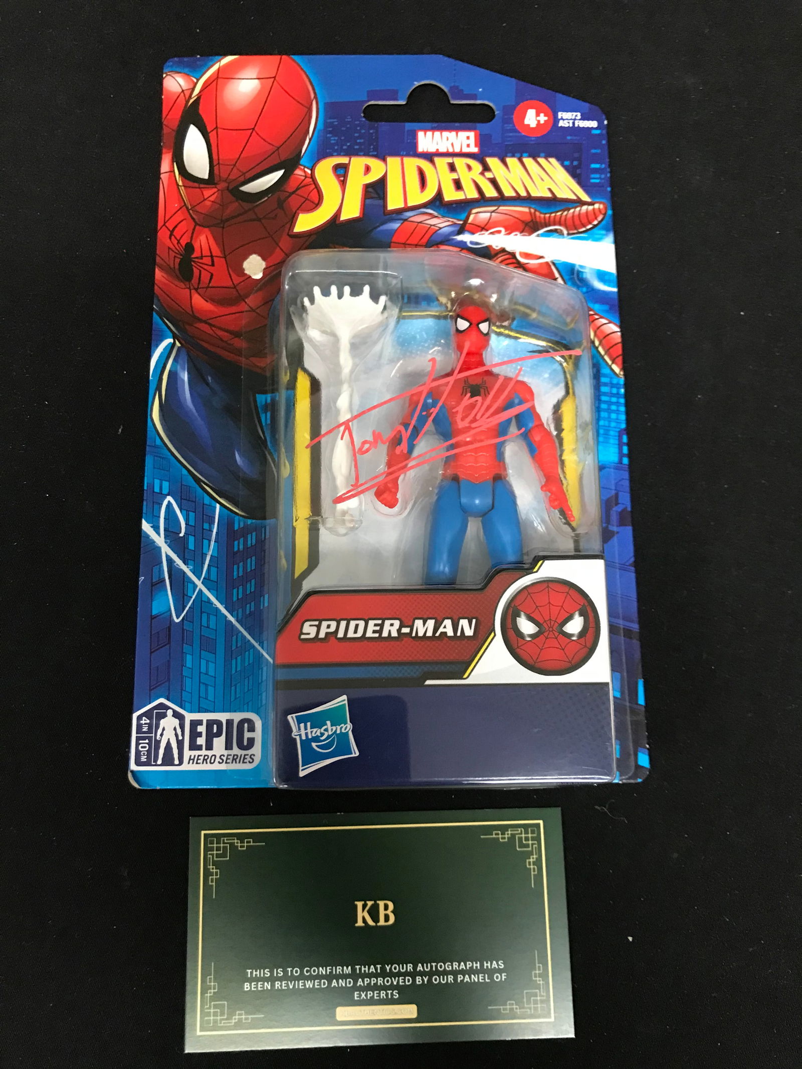 TOM HOLLAND SIGNED SPIDER-MAN ACTION FIGURE (KB COA) (1 of 1)