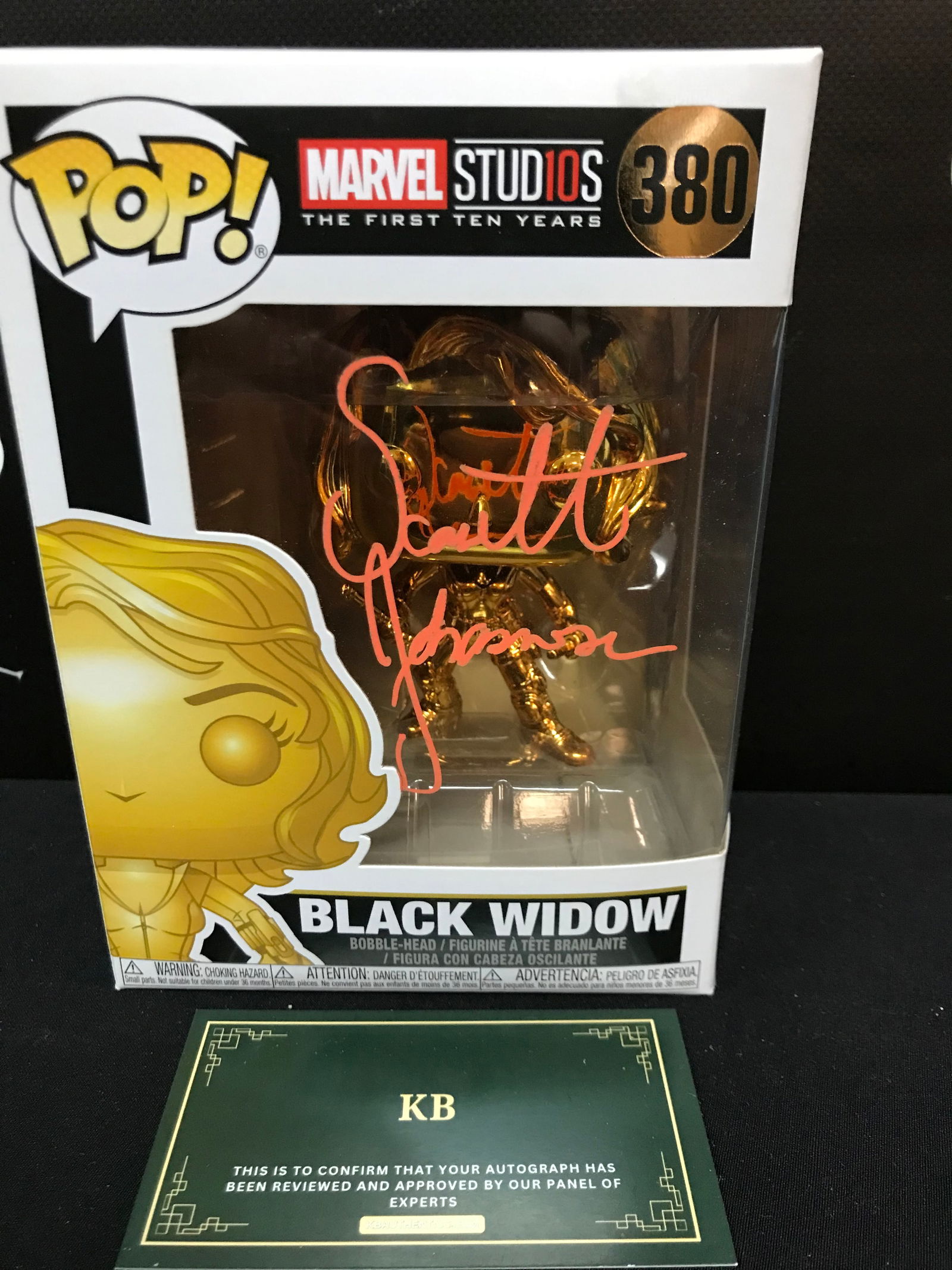SCARLETT JOHANSSON SIGNED 'BLACK WIDOW' FUNKO POP! KB COA (1 of 1)