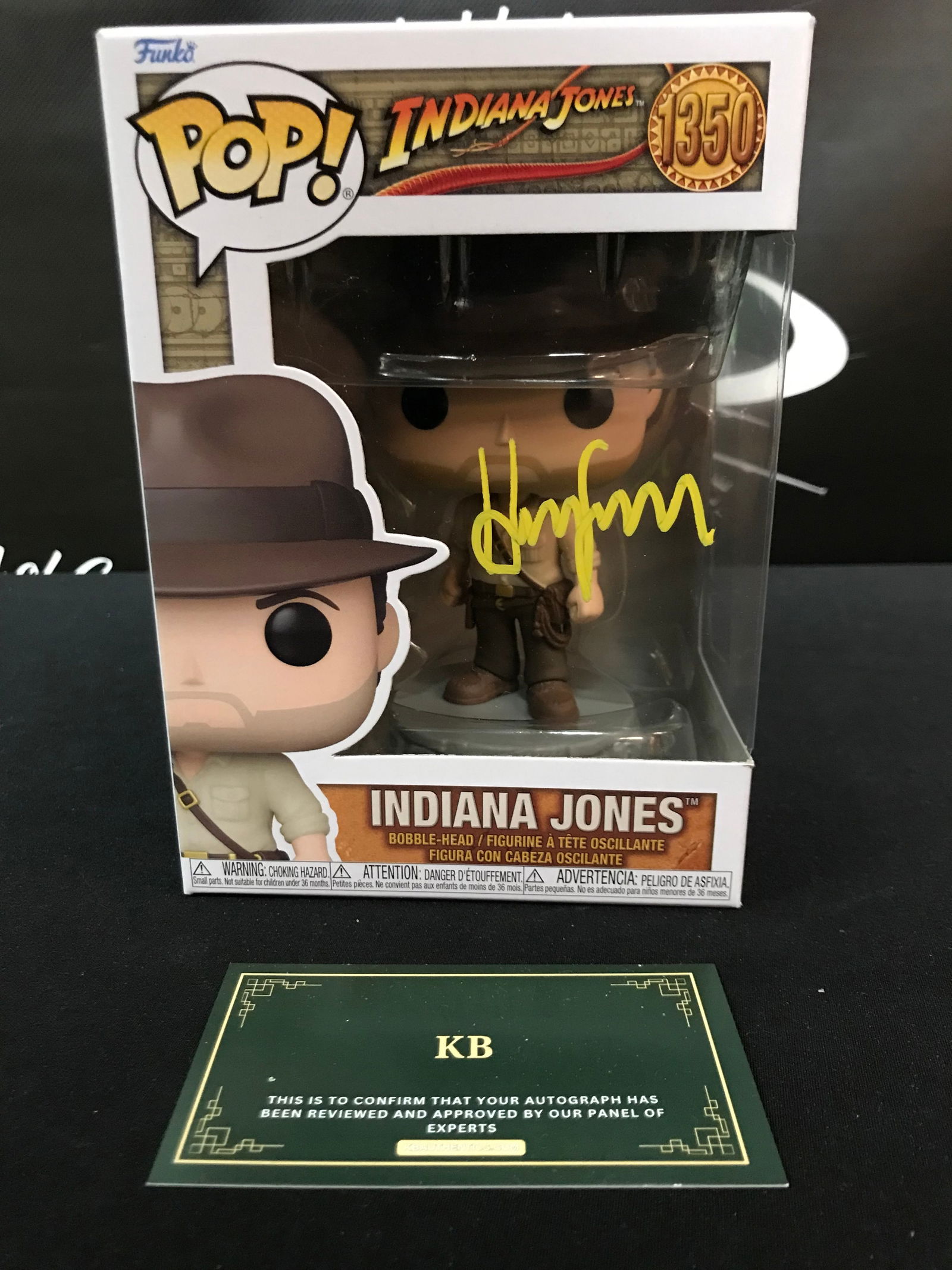 HARRISON FORD SIGNED 'INDIANA JONES' FUNKO POP! KB COA (1 of 1)