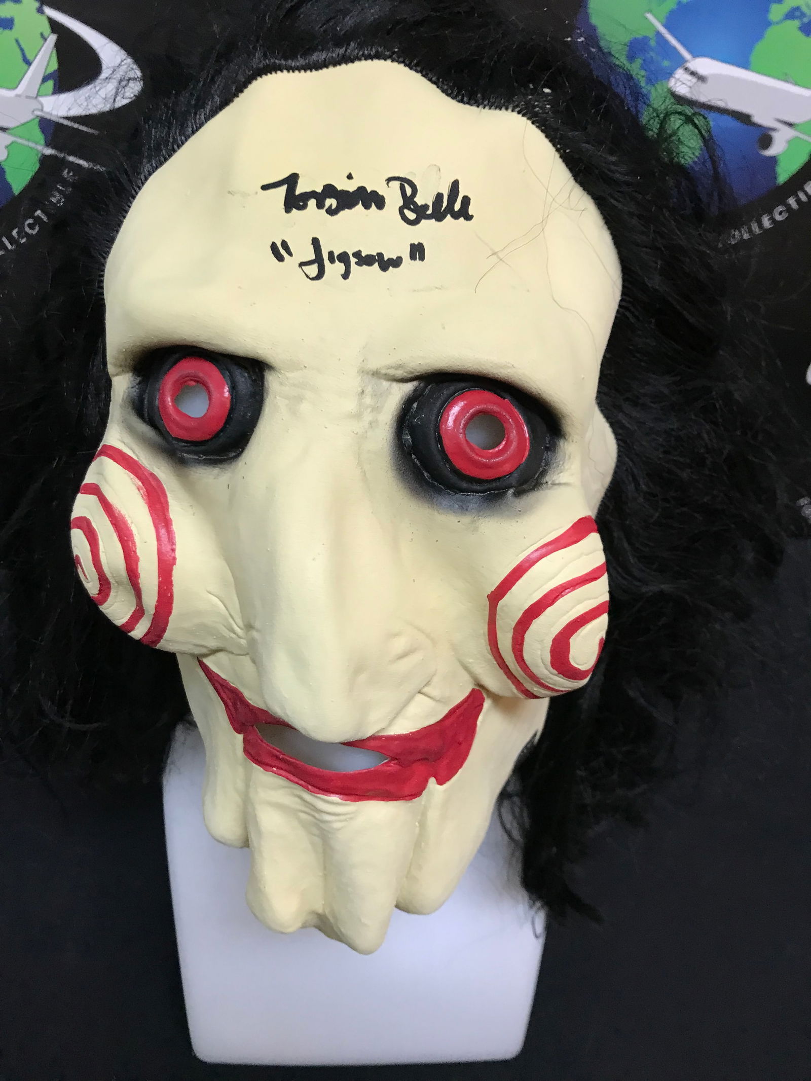 TOBIN BELL SIGNED 'JIGSAW' MASK KB COA (1 of 2)
