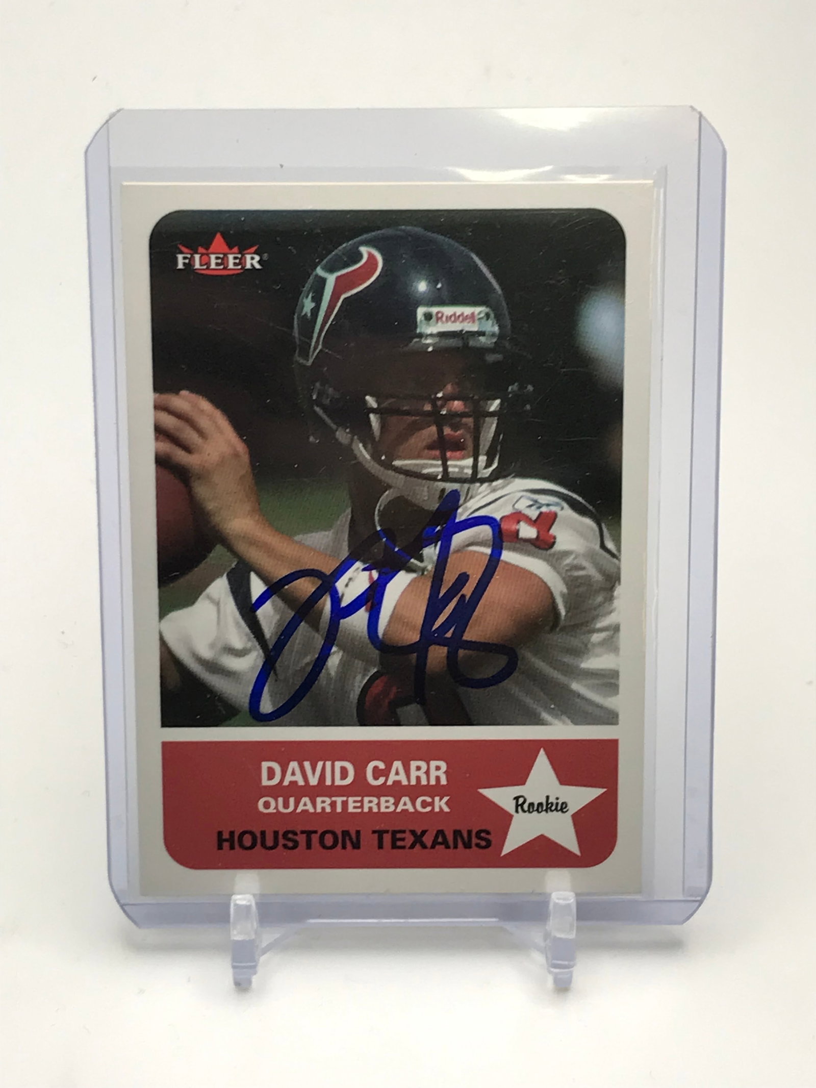 2002 LOUIS CARR SIGNED FLEER CARD (5 STAR COA) (1 of 2)