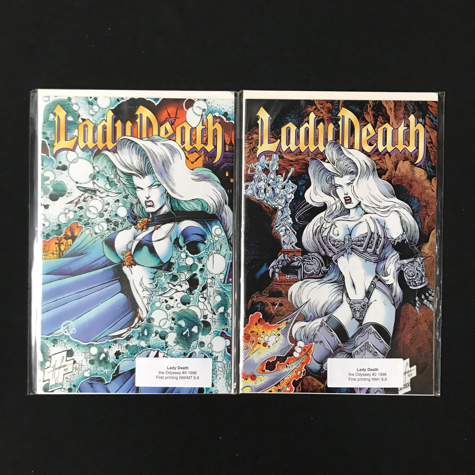 LOT OF 2 LADY DEATH COMICS: Prices are in Canadian dollars