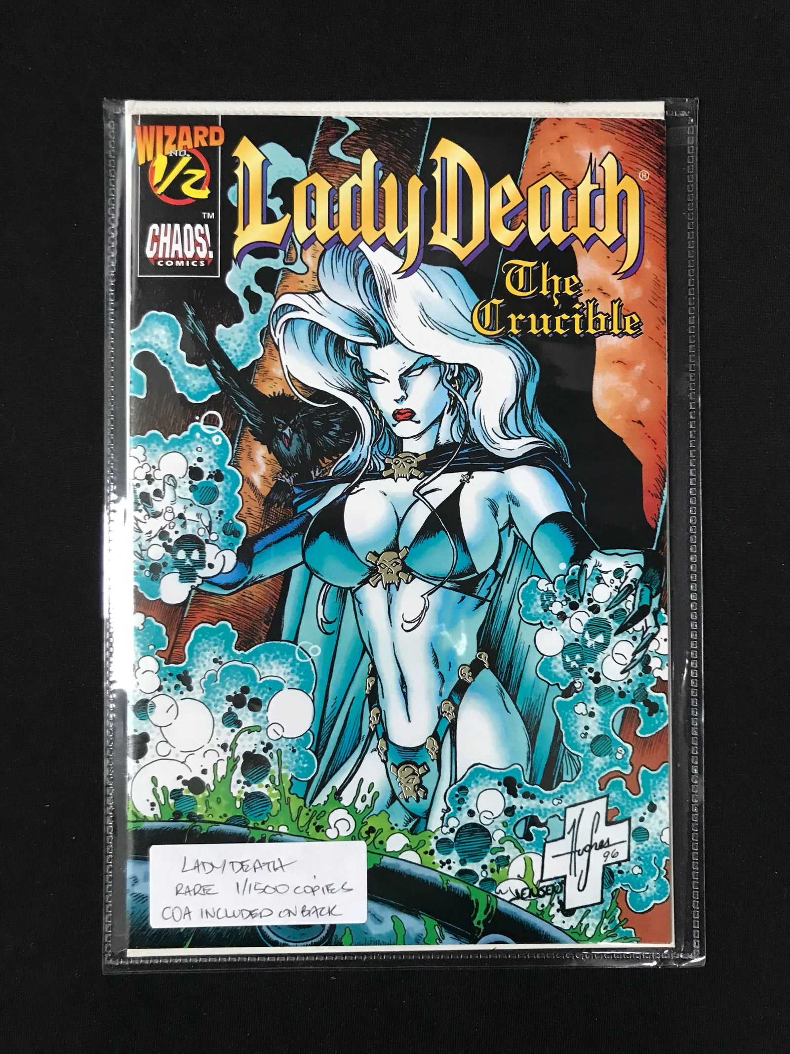 WIZARD/CHAOS COMICS NO.1/2 LADY DEATH (1/1500 COPIES COA INCLUDED) (1 of 1)