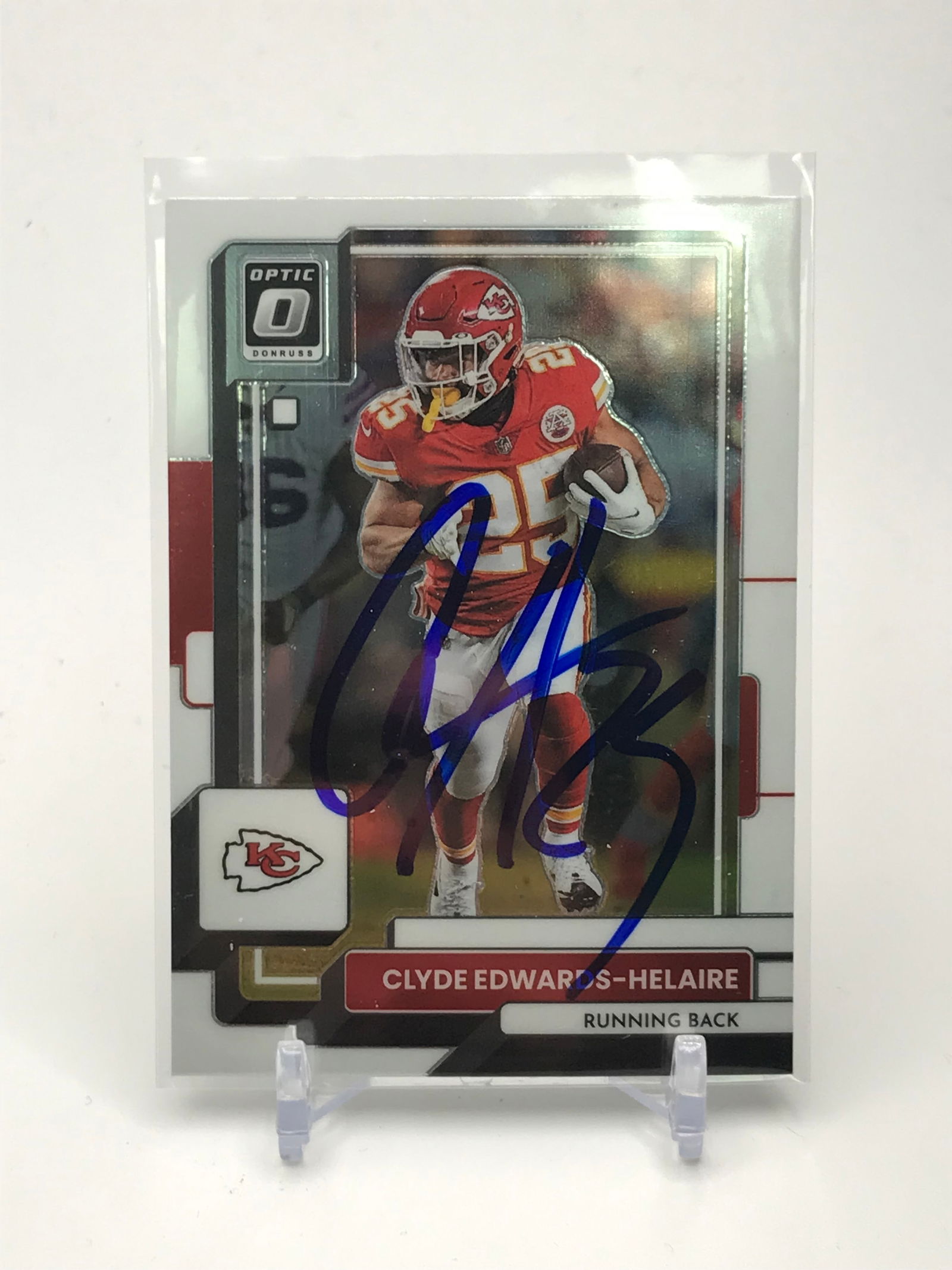 2022 CLYDE EDWARDS-HELAIRE SIGNED PANINI-DONRUSS OPTIC CARD NO. 95 (1 of 2)