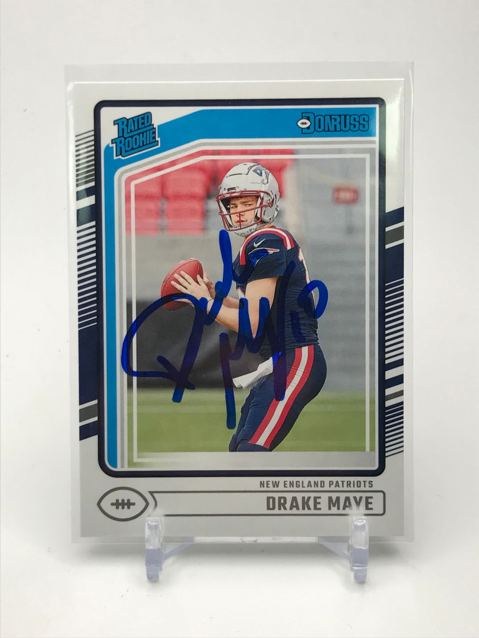 2024 DRAKE MAYE SIGNED PANINI-DONRUSS ROOKIE CARD NO. 379 (1 of 2)