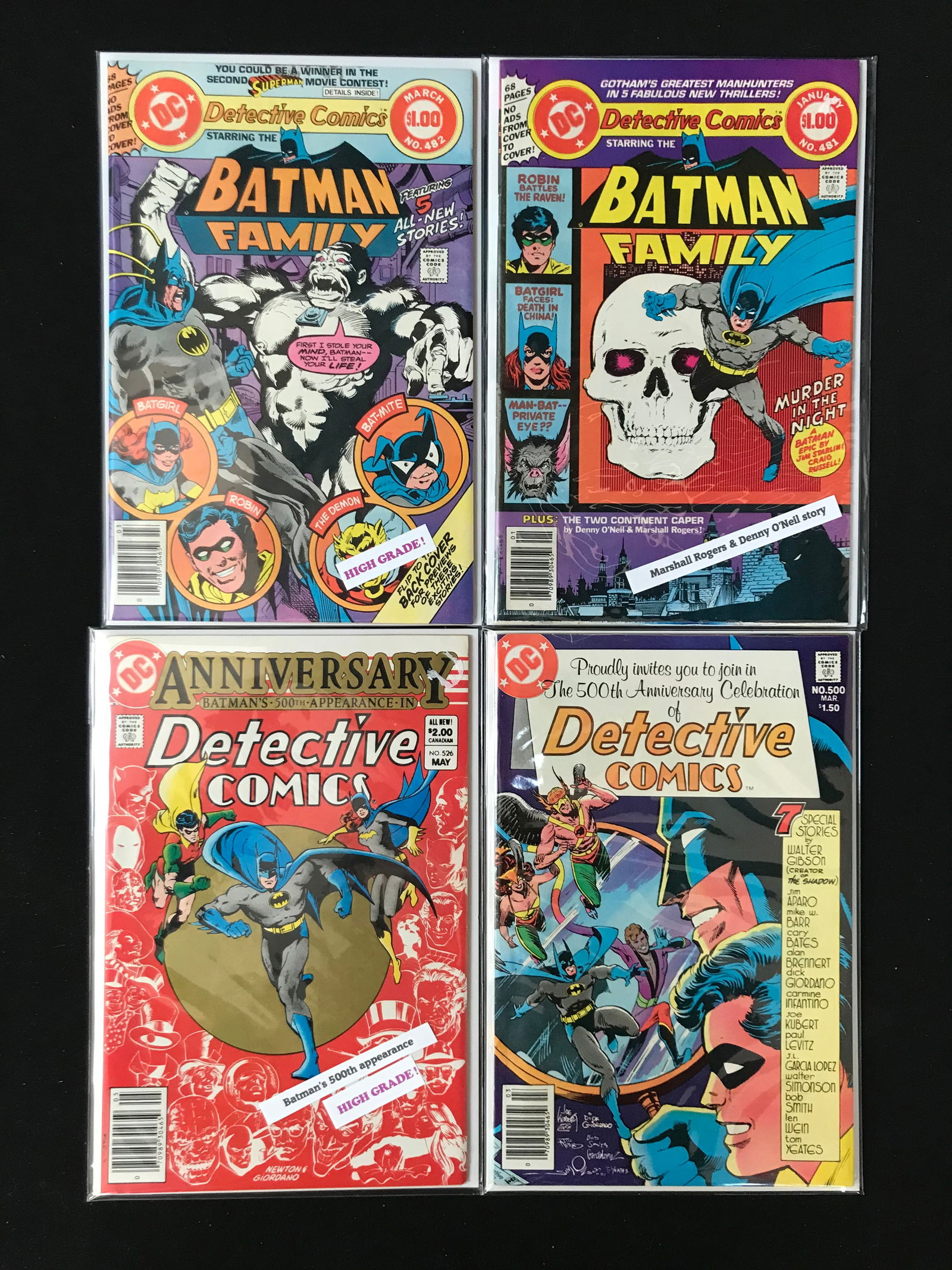 LOT OF 4 DETECTIVE COMICS (DC COMICS) (1 of 1)