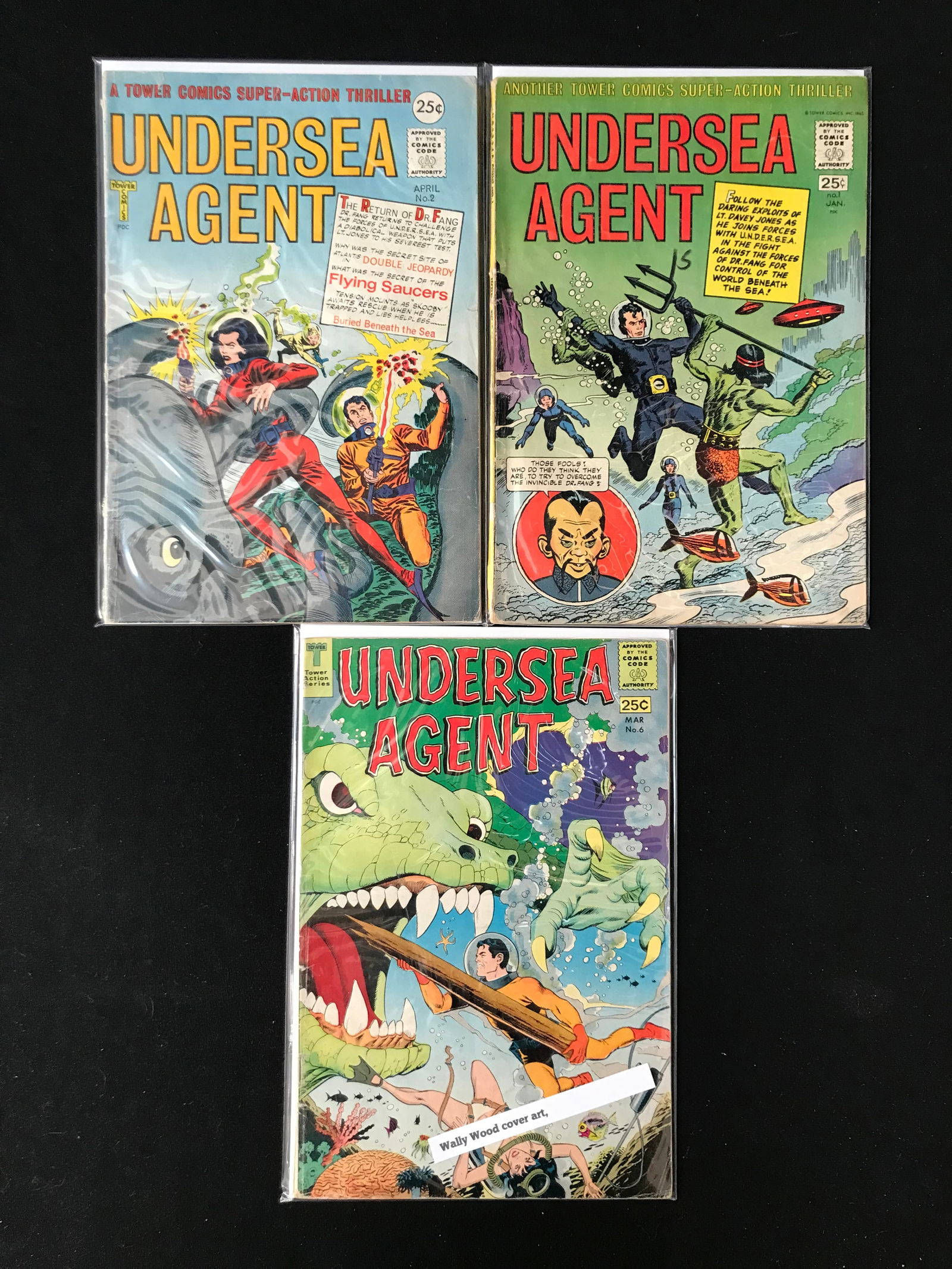 LOT OF 3 UNDERSEA AGENT COMICS (TOWER COMICS) (1 of 1)