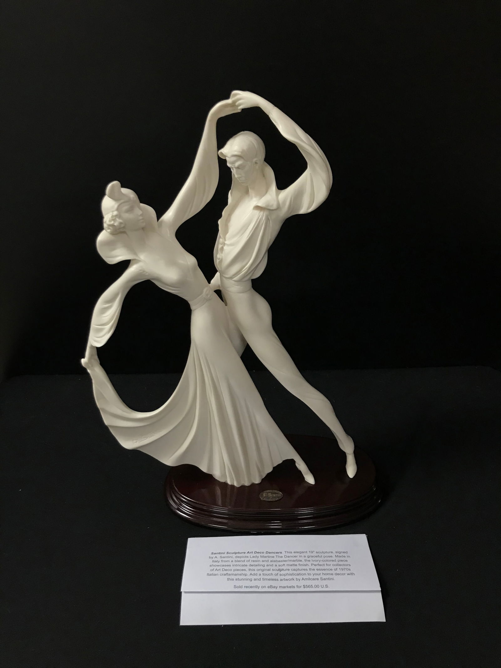 SANTINI SCULPTURES ART DECO DANCERS - 2 (1 of 2)