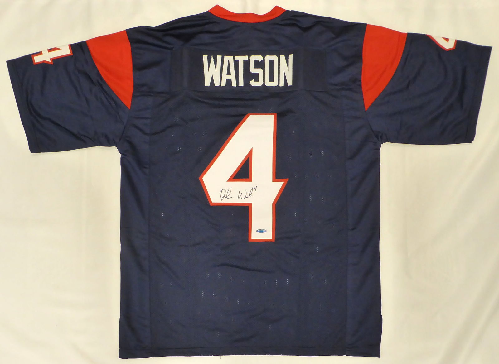 Houston Texans Deshaun Watson Autographed Blue Jersey HOLO (1 of 3)