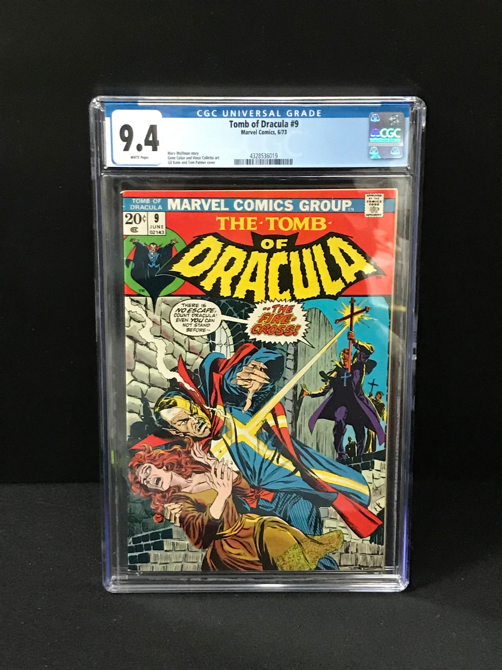 MARVEL COMICS NO.9 THE TOMB OF DRACULA CGC GRADED 9.4 (1 of 1)