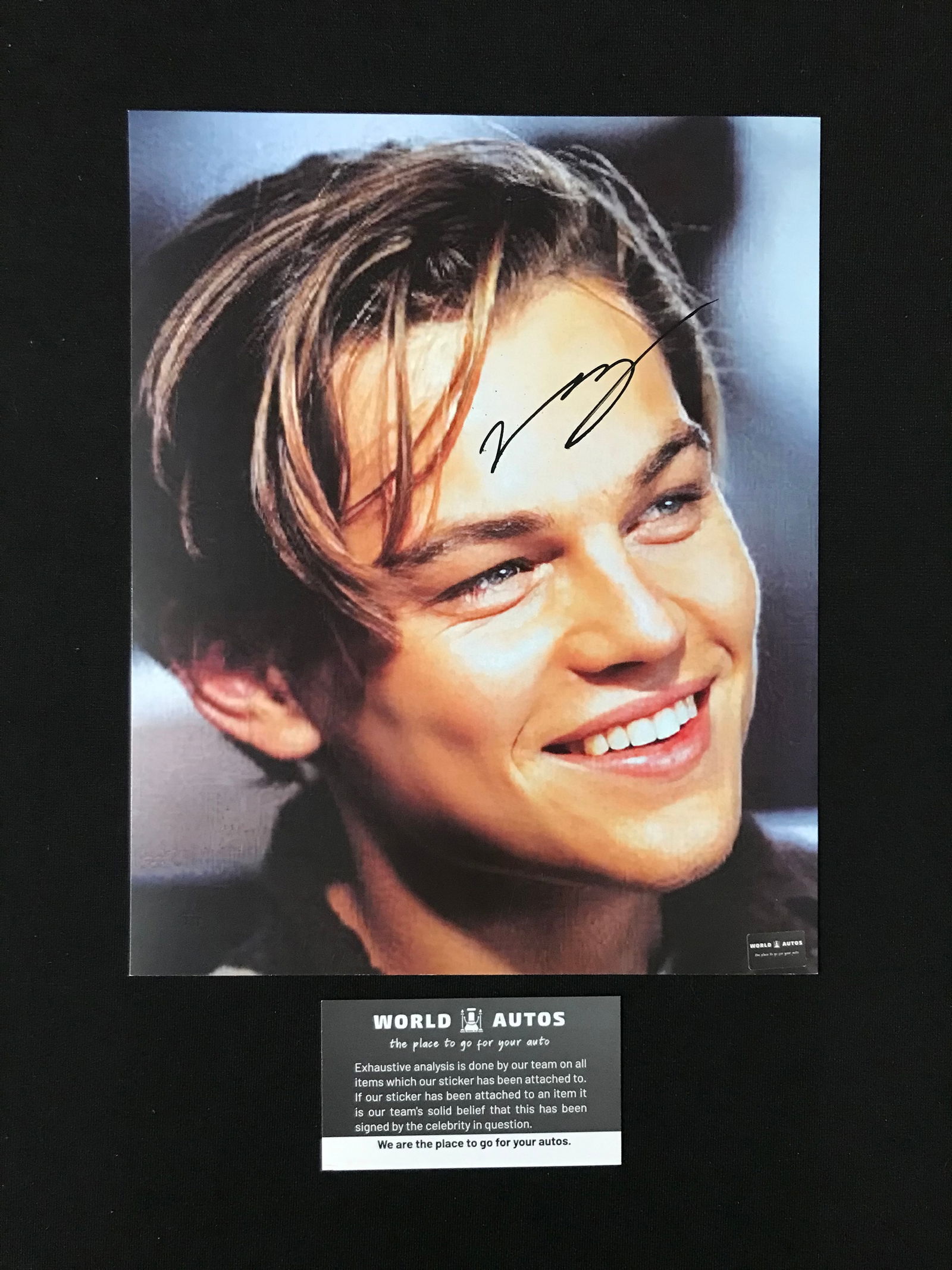 LEONARDO DICAPRIO SIGNED 8X10 PHOTO (WORLD AUTOS COA) (1 of 1)