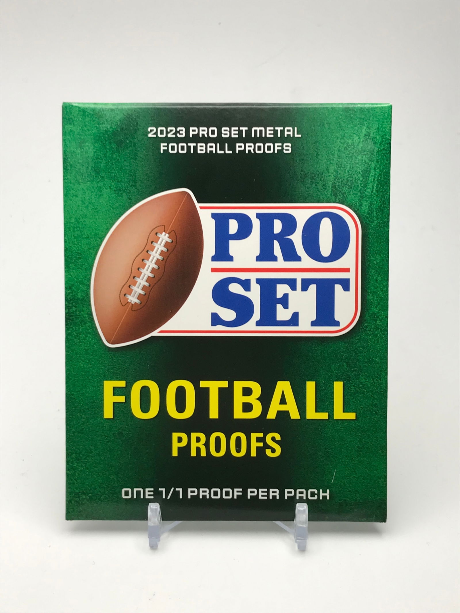 2023 UNOPENED LEAF PRO SET METAL FOOTBALL PROOFS - ONE 1/1 PROOF PER PACK (1 of 1)