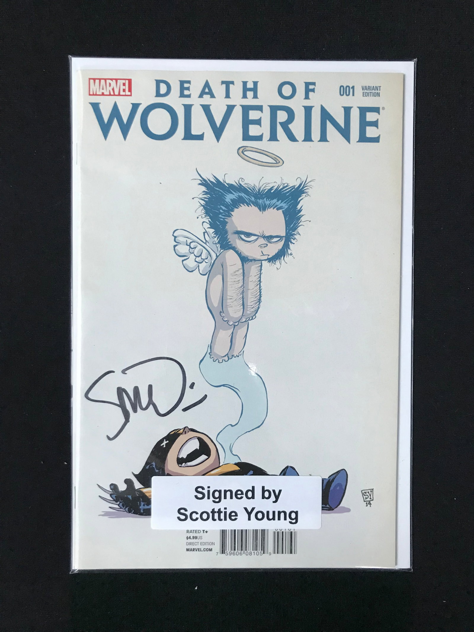 MARVEL COMICS NO.001 DEATH OF WOLVERINE (SIGNED BY SCOTTIE YOUNG): Prices are in Canadian dollars