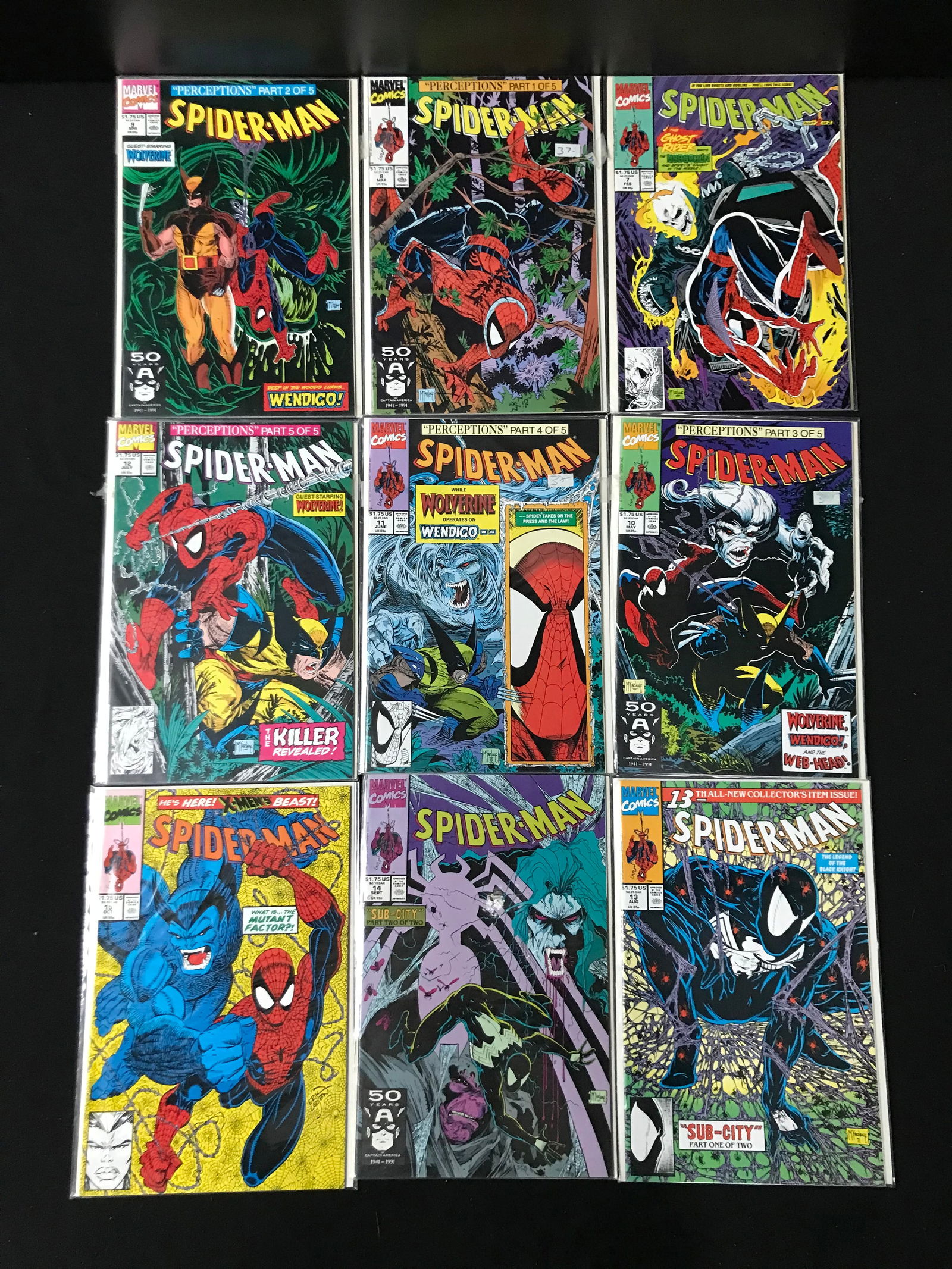 LOT OF 9 SPIDERMAN COMICS (MARVEL COMICS) (1 of 1)