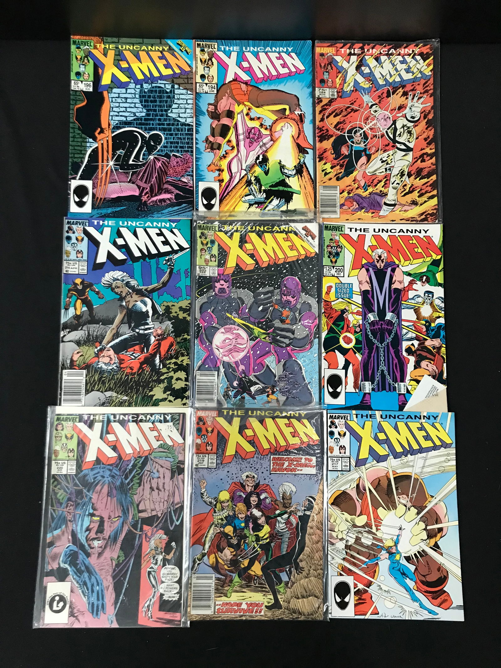 LOT OF 9 X-MEN COMICS (MARVEL COMICS) (1 of 1)